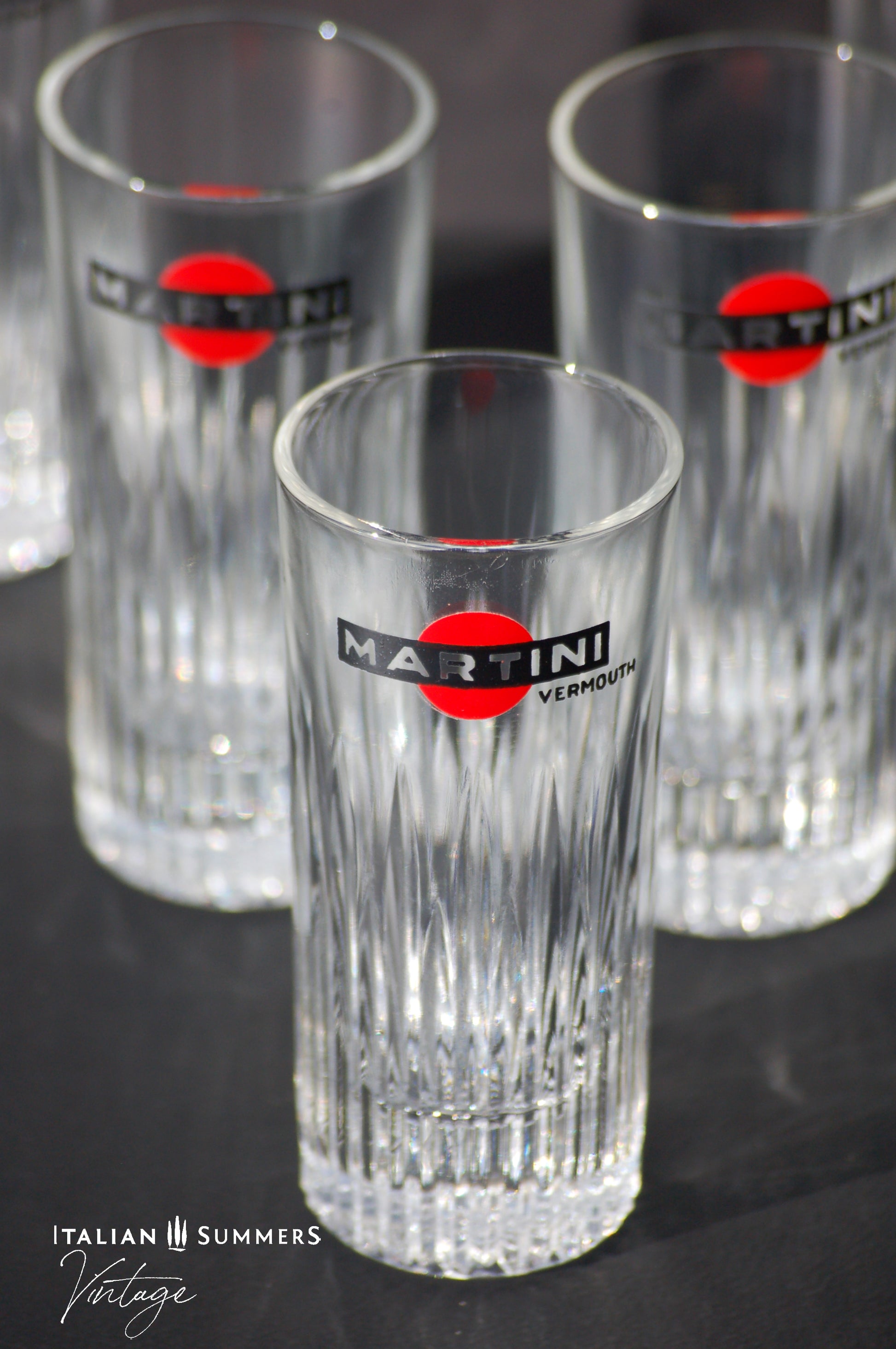 Vintage  1960s Martini glasses set of six, Italy barware, Italian glassware, Dolce Vita cocktail glasses with serving carafe