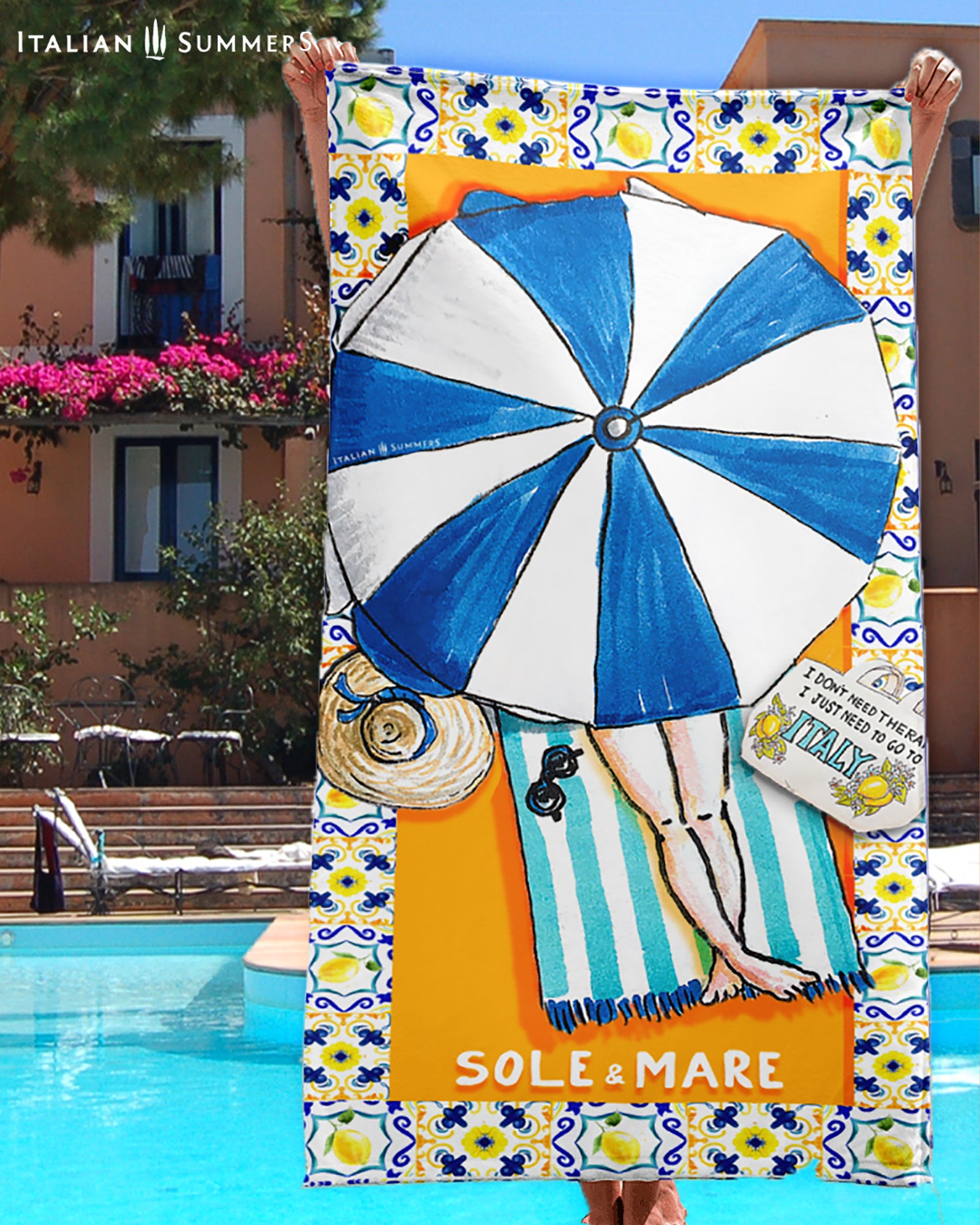 Medium-light thickness for ease of rolling/packing and a faster drying time. This towel is very absorbent thanks to the cotton loop terry cloth back layer, while the soft poly printed front is smooth and comfortable.