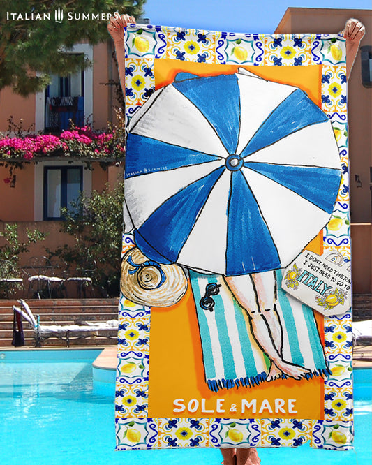 Medium-light thickness for ease of rolling/packing and a faster drying time. This towel is very absorbent thanks to the cotton loop terry cloth back layer, while the soft poly printed front is smooth and comfortable.