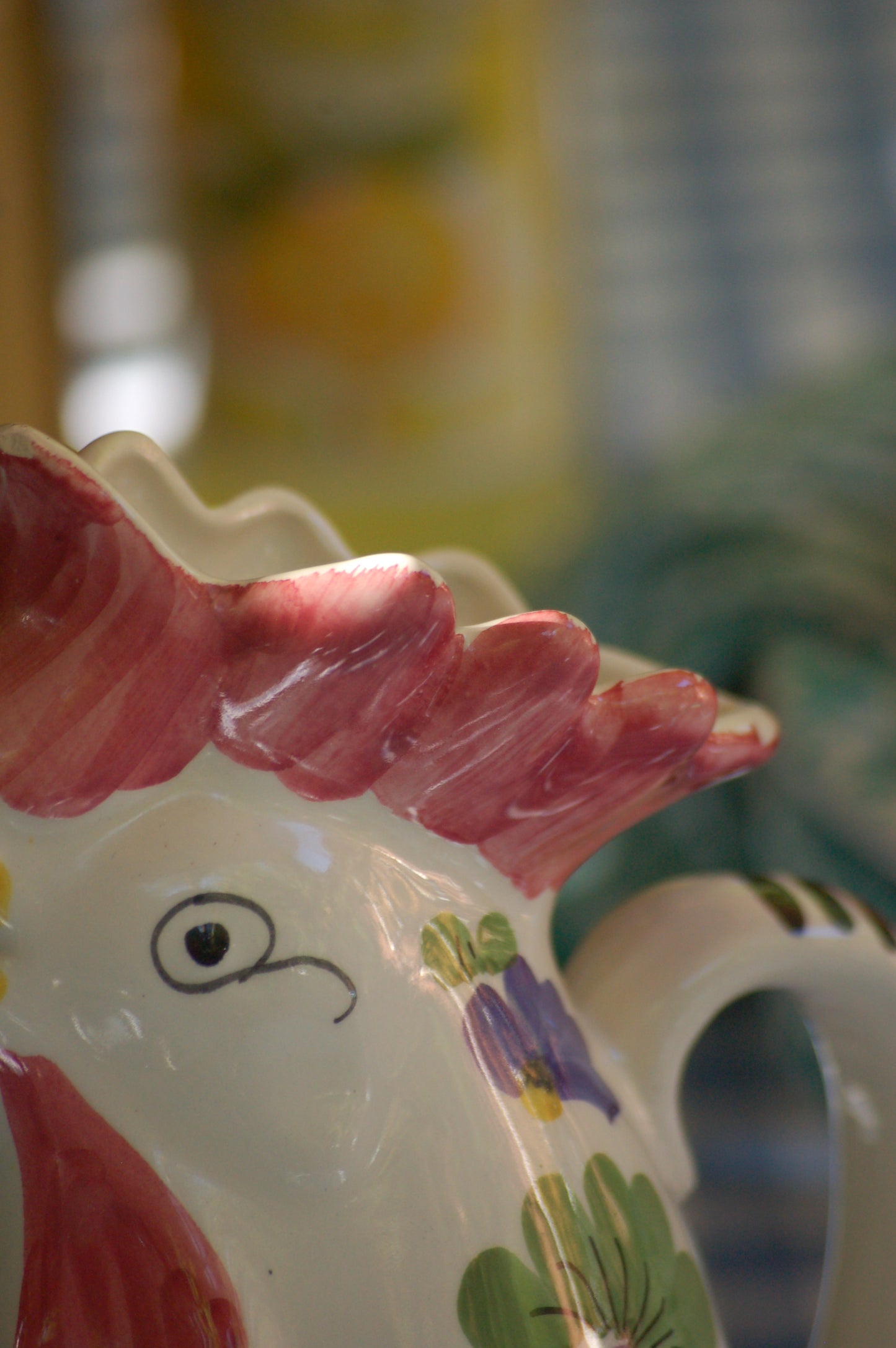 Vintage Rooster Carafe from San Marino -Italy- Maiolica