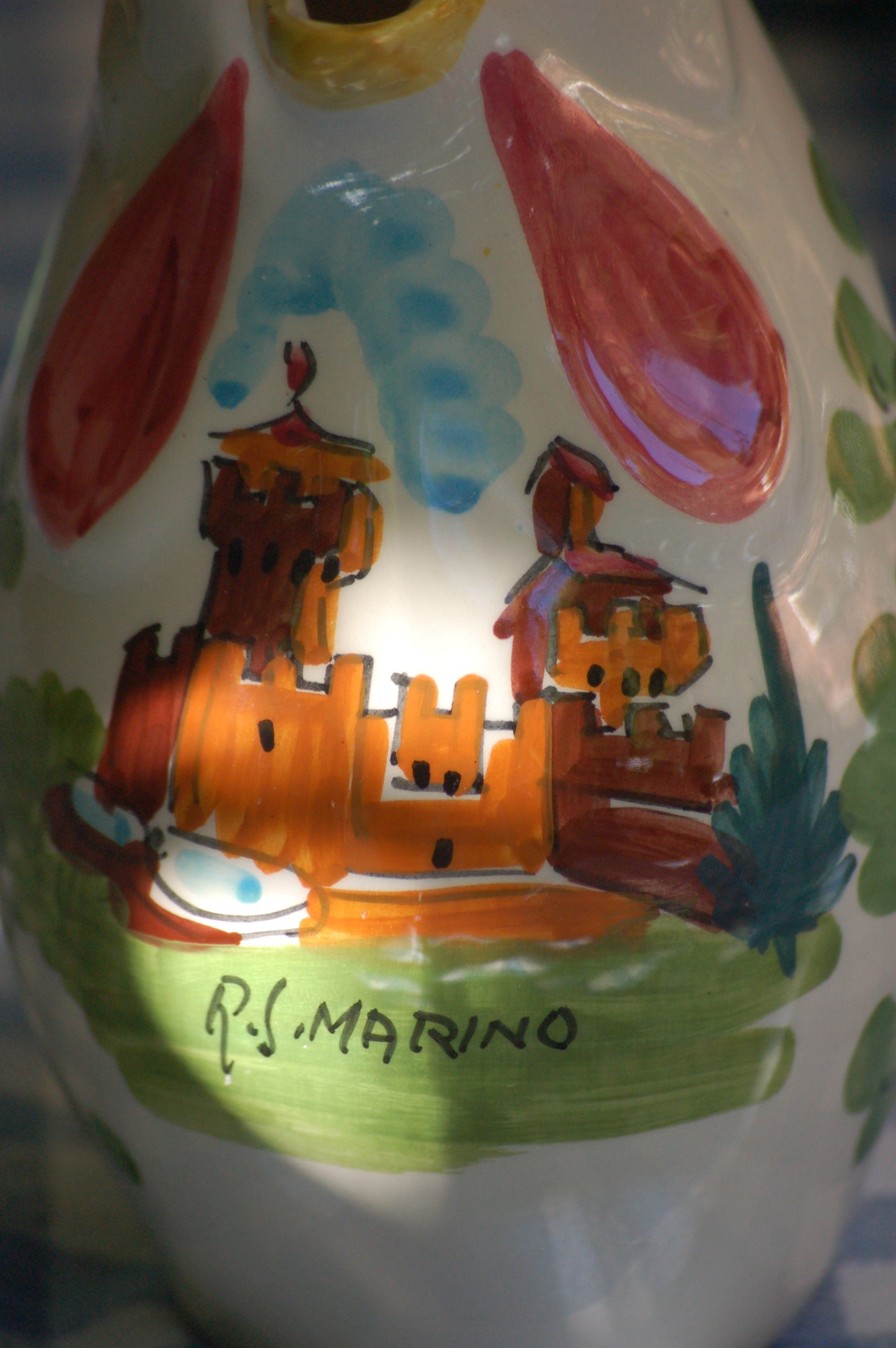 Vintage Rooster Carafe from San Marino -Italy- Maiolica