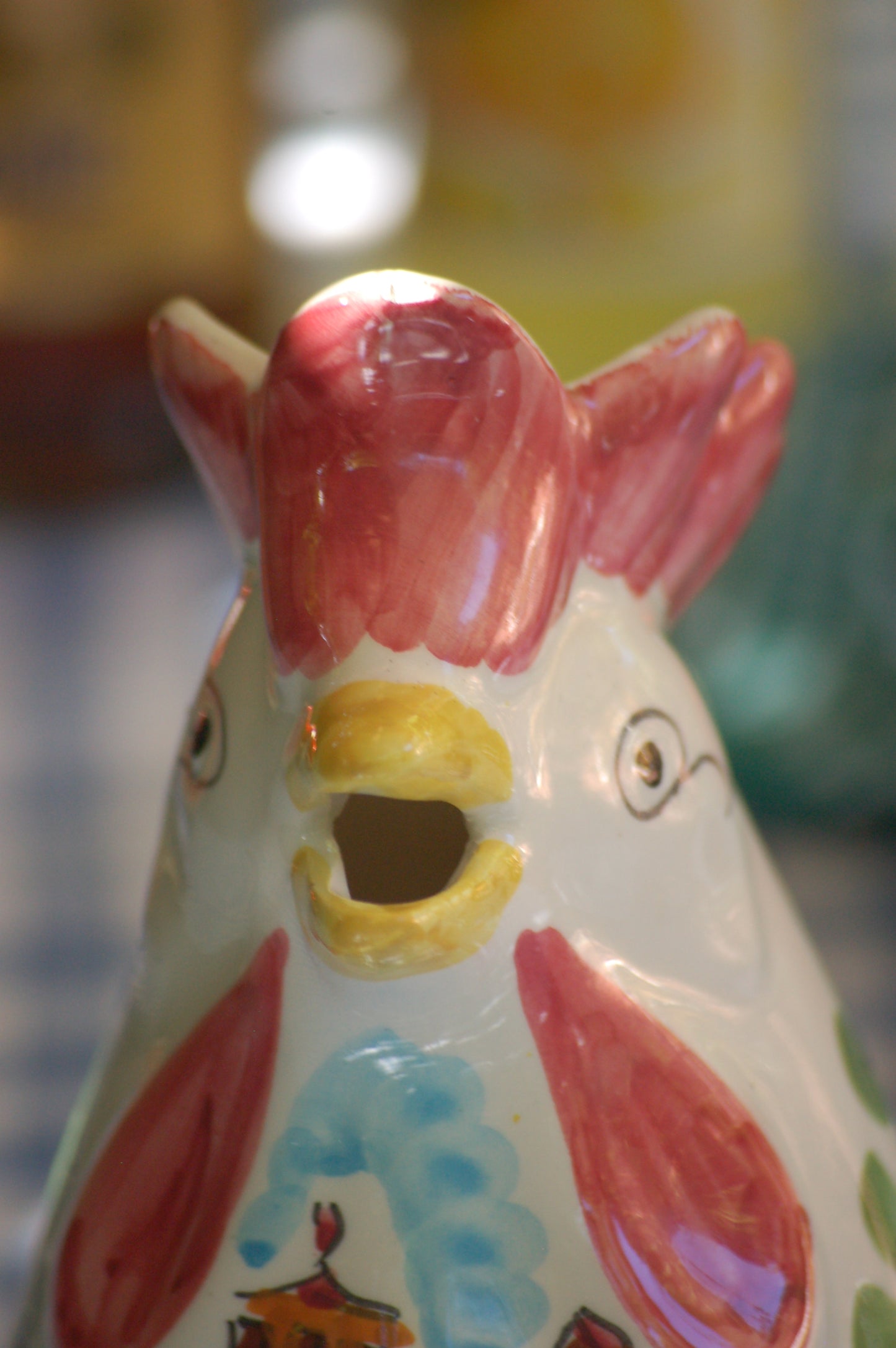 Vintage Rooster Carafe from San Marino -Italy- Maiolica