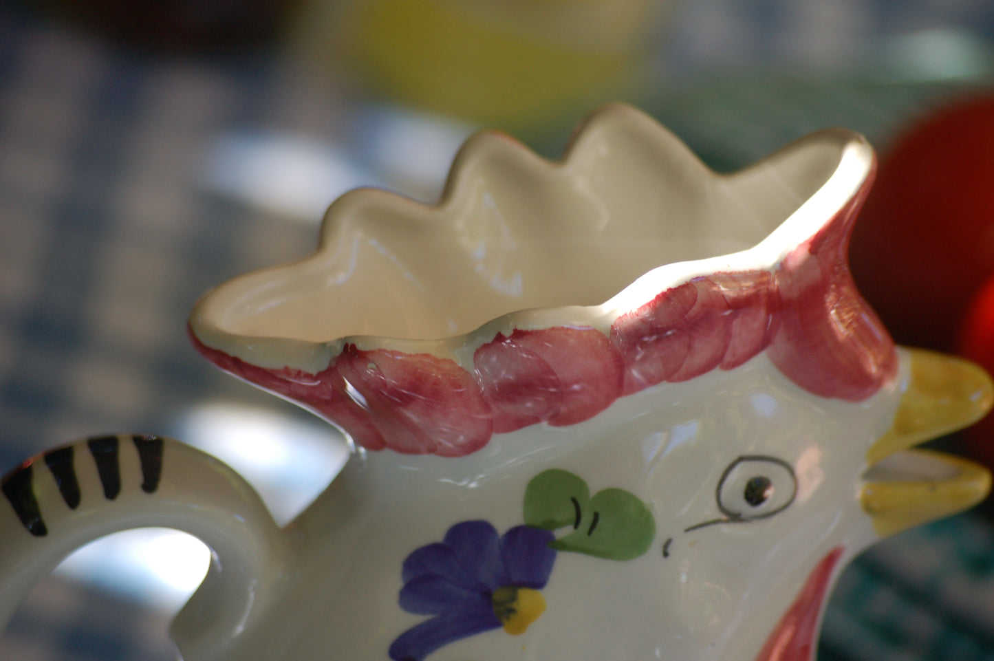 Vintage Rooster Carafe from San Marino -Italy- Maiolica