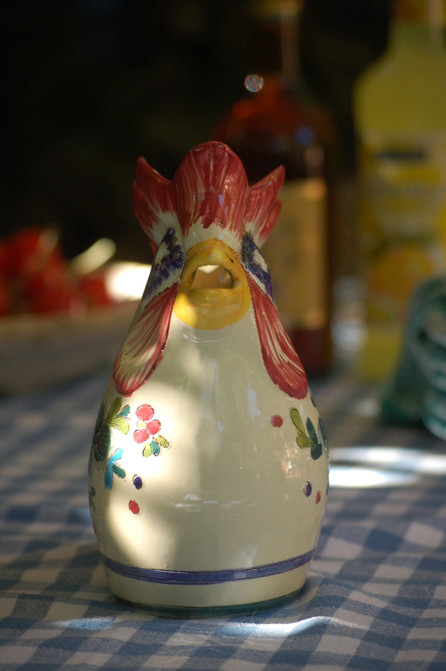 Vintage Rooster Carafe from Sicily -Italy- Maiolica