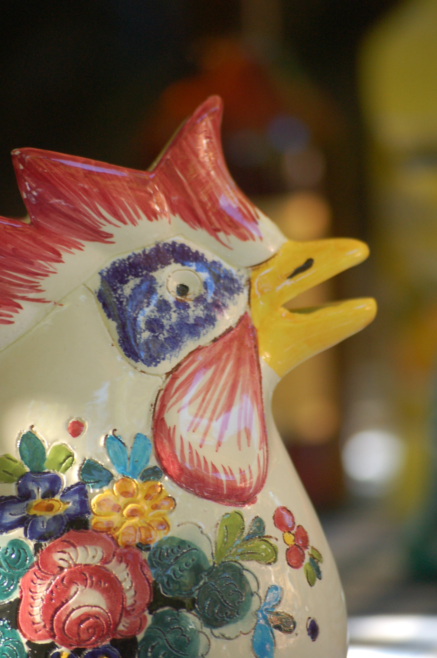 Vintage Rooster Carafe from Sicily -Italy- Maiolica
