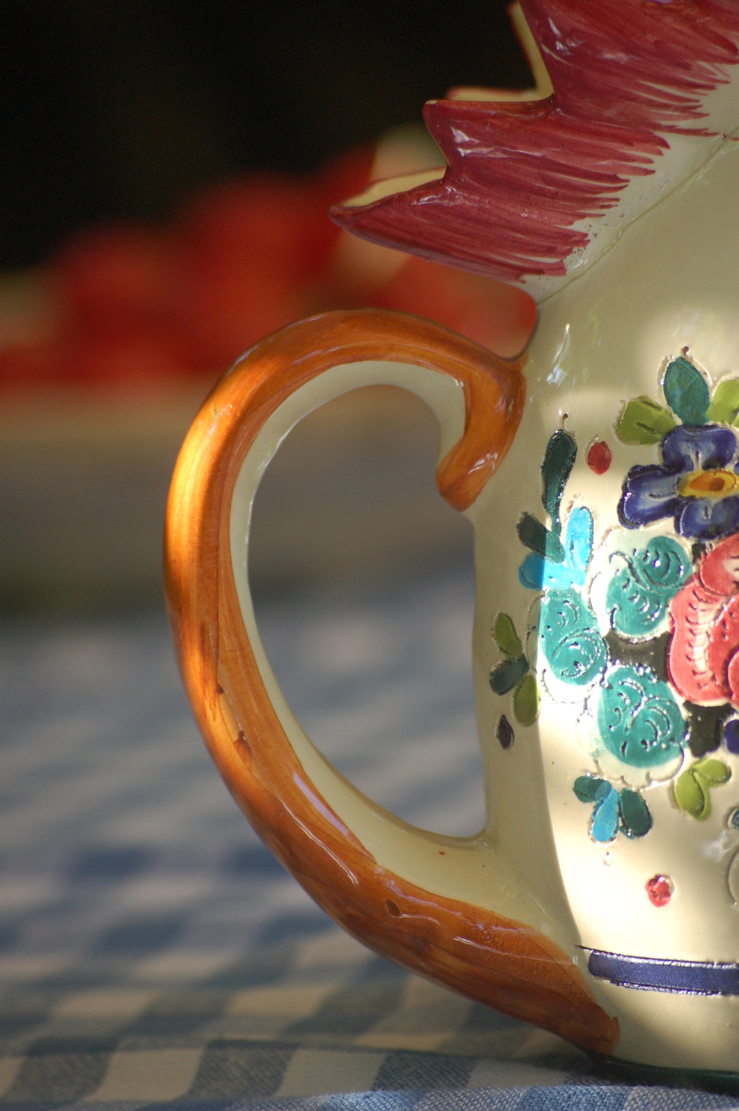 Vintage Rooster Carafe from Sicily -Italy- Maiolica