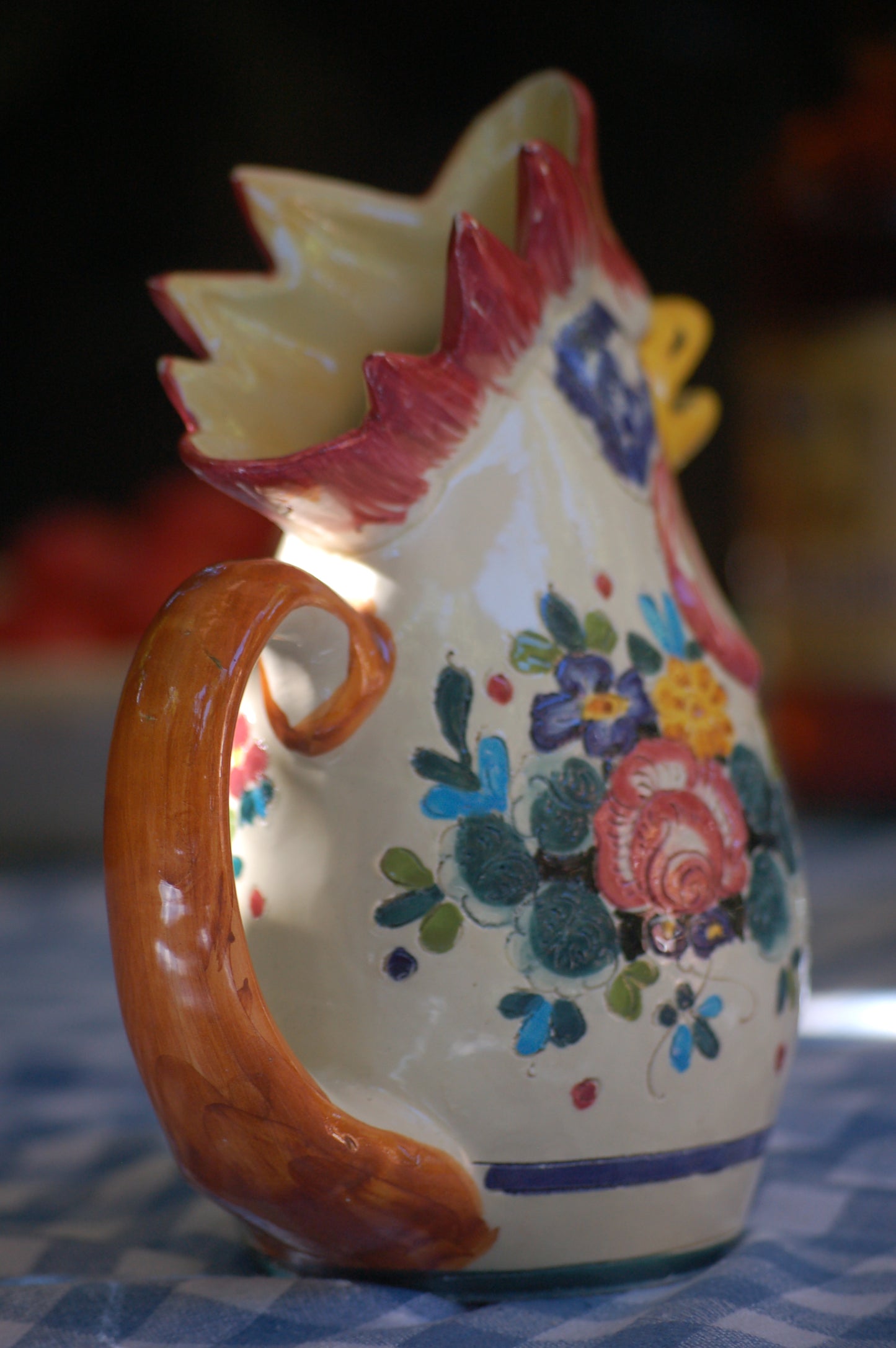 Vintage Rooster Carafe from Sicily -Italy- Maiolica