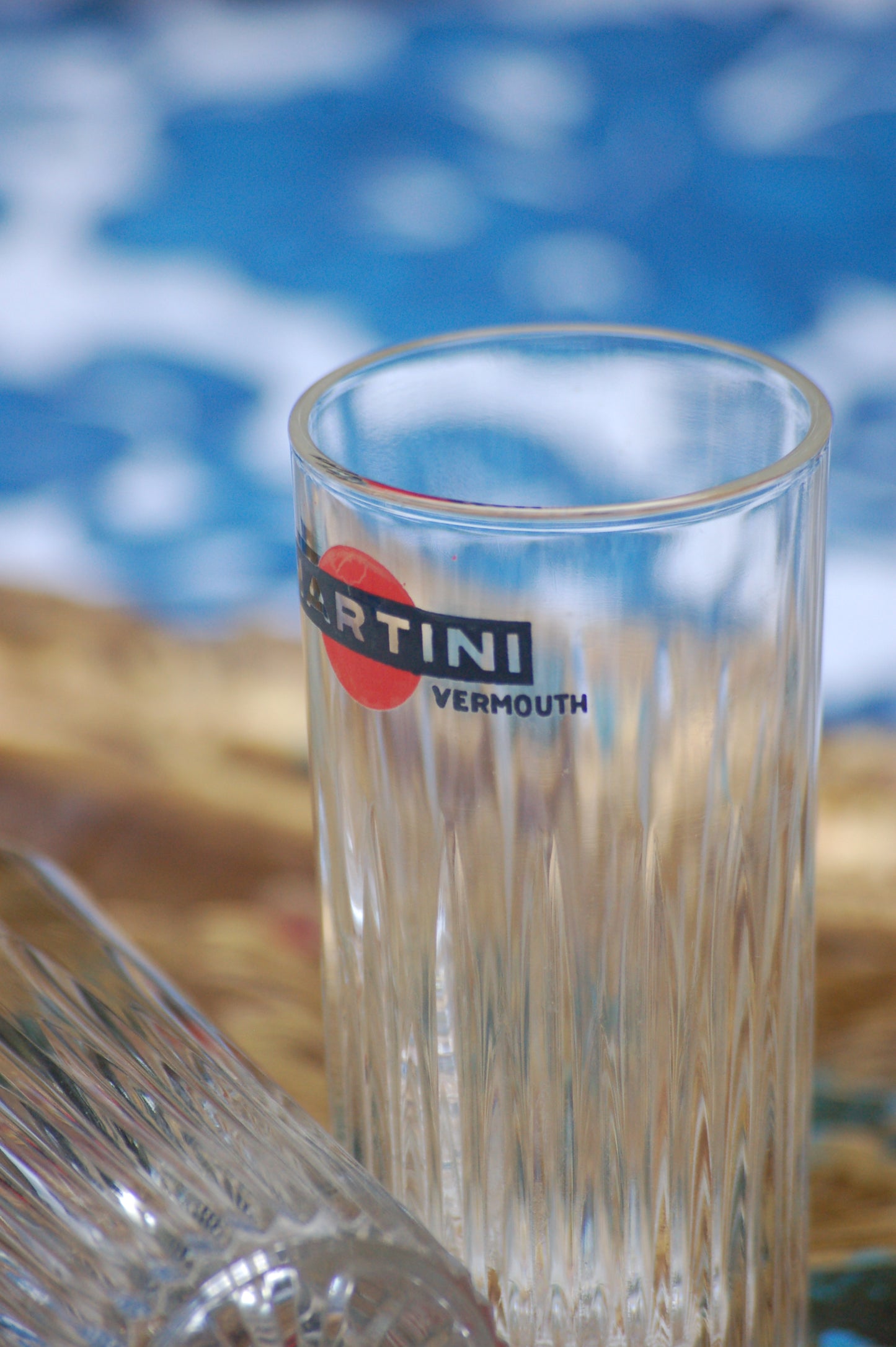 Set of two Vintage 1960s Martini Aperitivo glasses, star cut pattern, Dolce Vita | Italian aperitif