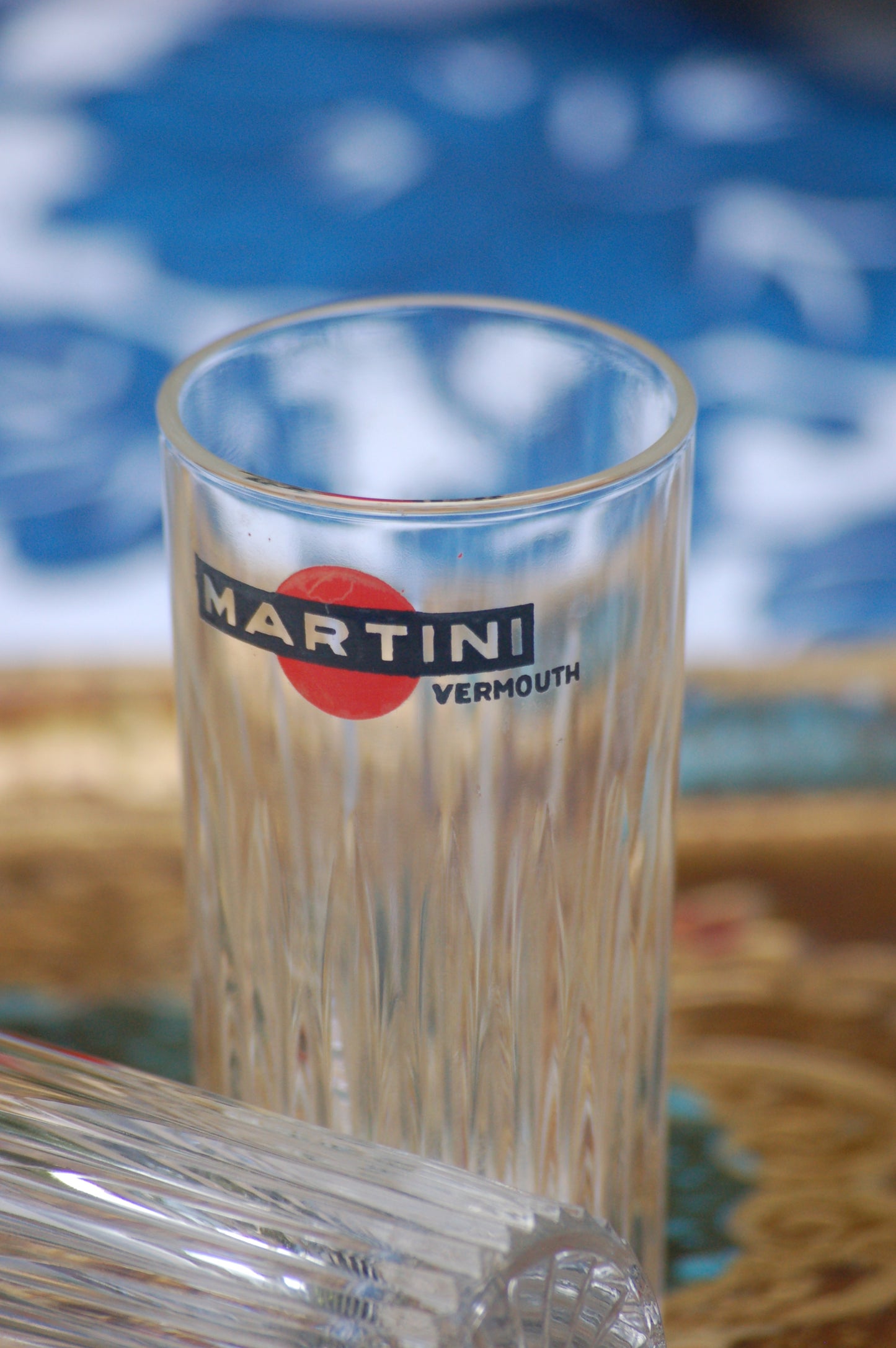 Set of two Vintage 1960s Martini Aperitivo glasses, star cut pattern, Dolce Vita | Italian aperitif