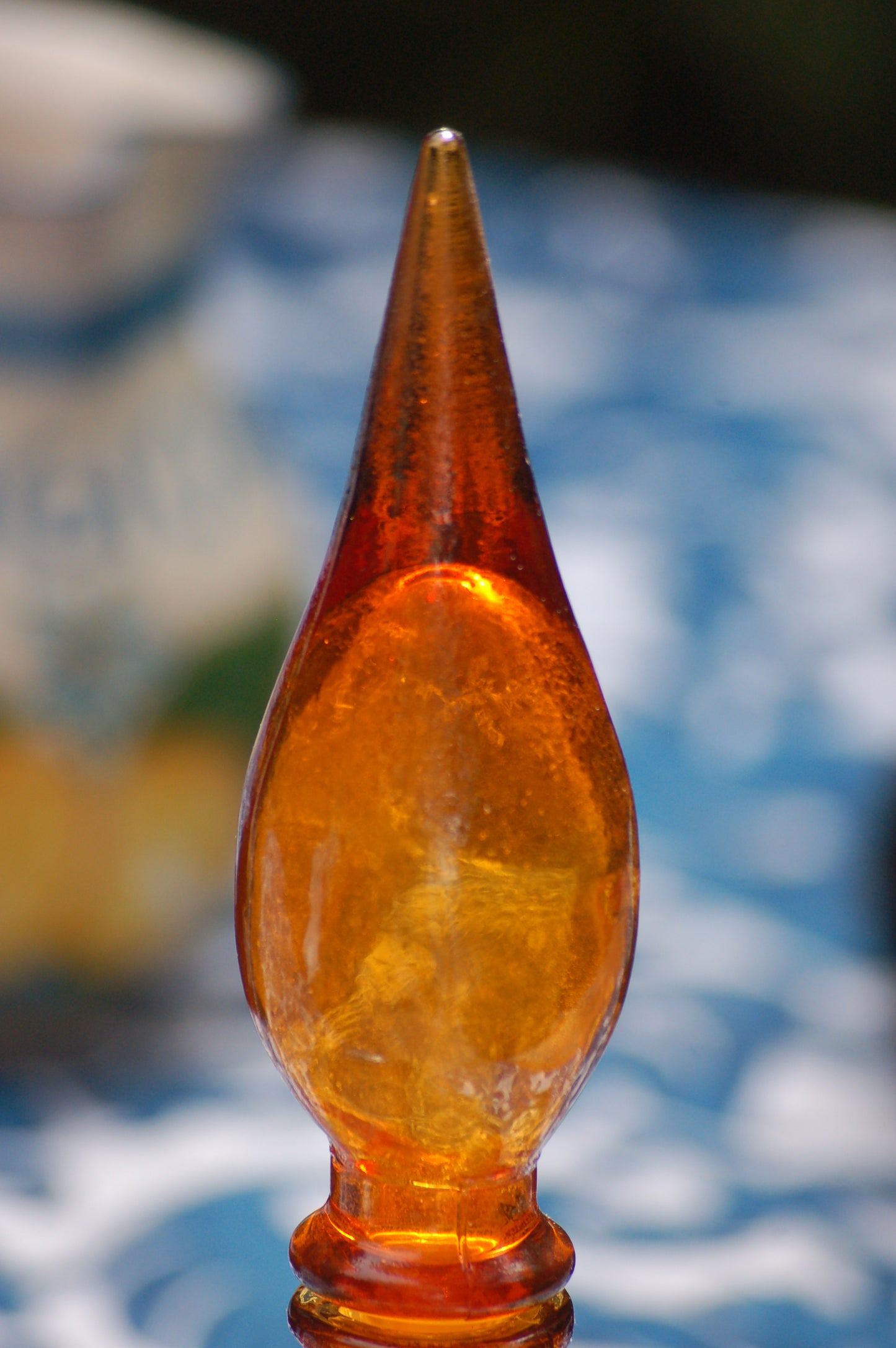 Vintage Italian Decanter, Vintage Italy, Genie Bottle, Amber Empoli glass, Amber genie bottle, Italian décor, Empoli glass, Dolce Vita, Italian vintage barware