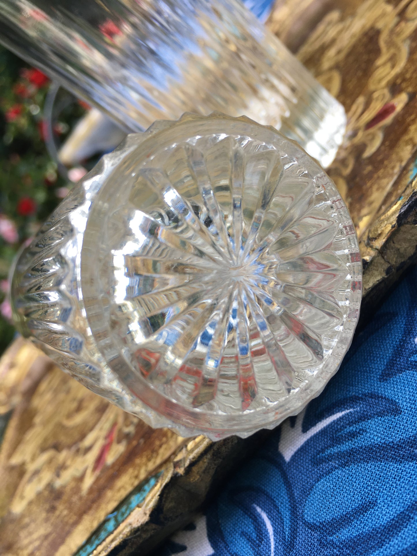 Set of two Vintage 1960s Martini Aperitivo glasses, star cut pattern, Dolce Vita | Italian aperitif
