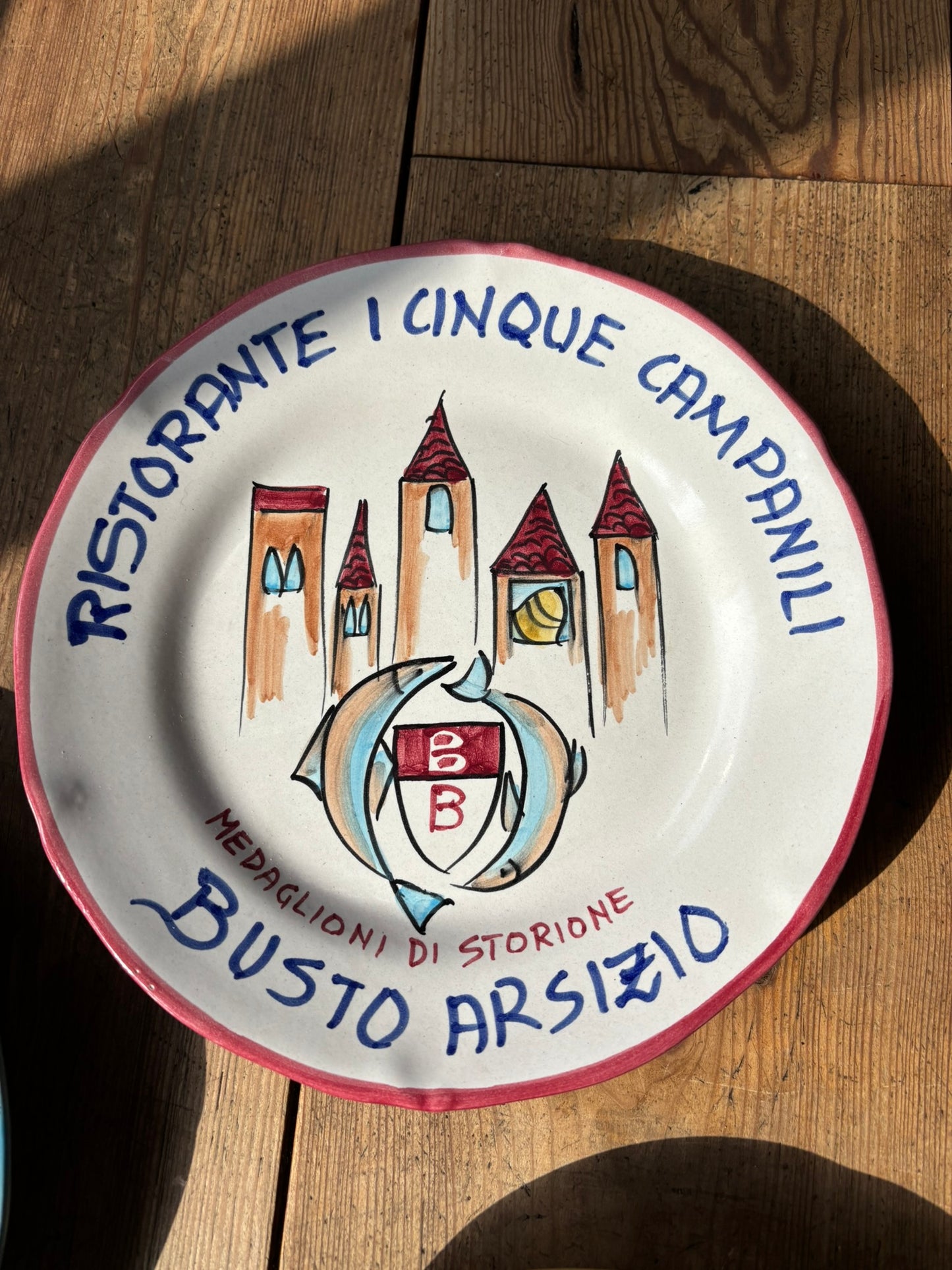 Buon Ricordo Vintage hand painted ceramic plates from Italy, made in the town of Vietri sul Mare on the Almalfi Coast, Italy. ItalianCoocking, ItalianRistorante plates