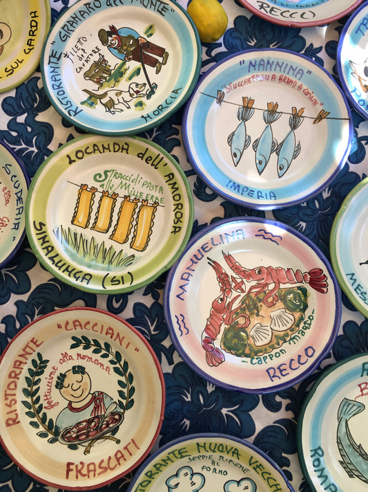 Vintage Italian Restaurant Plates – Authentic Buon Ricordo Ceramics from Vietri