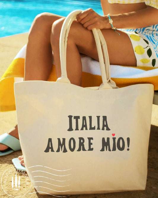 Italy Tote Bag ITALIA AMORE MIO, beach shopper