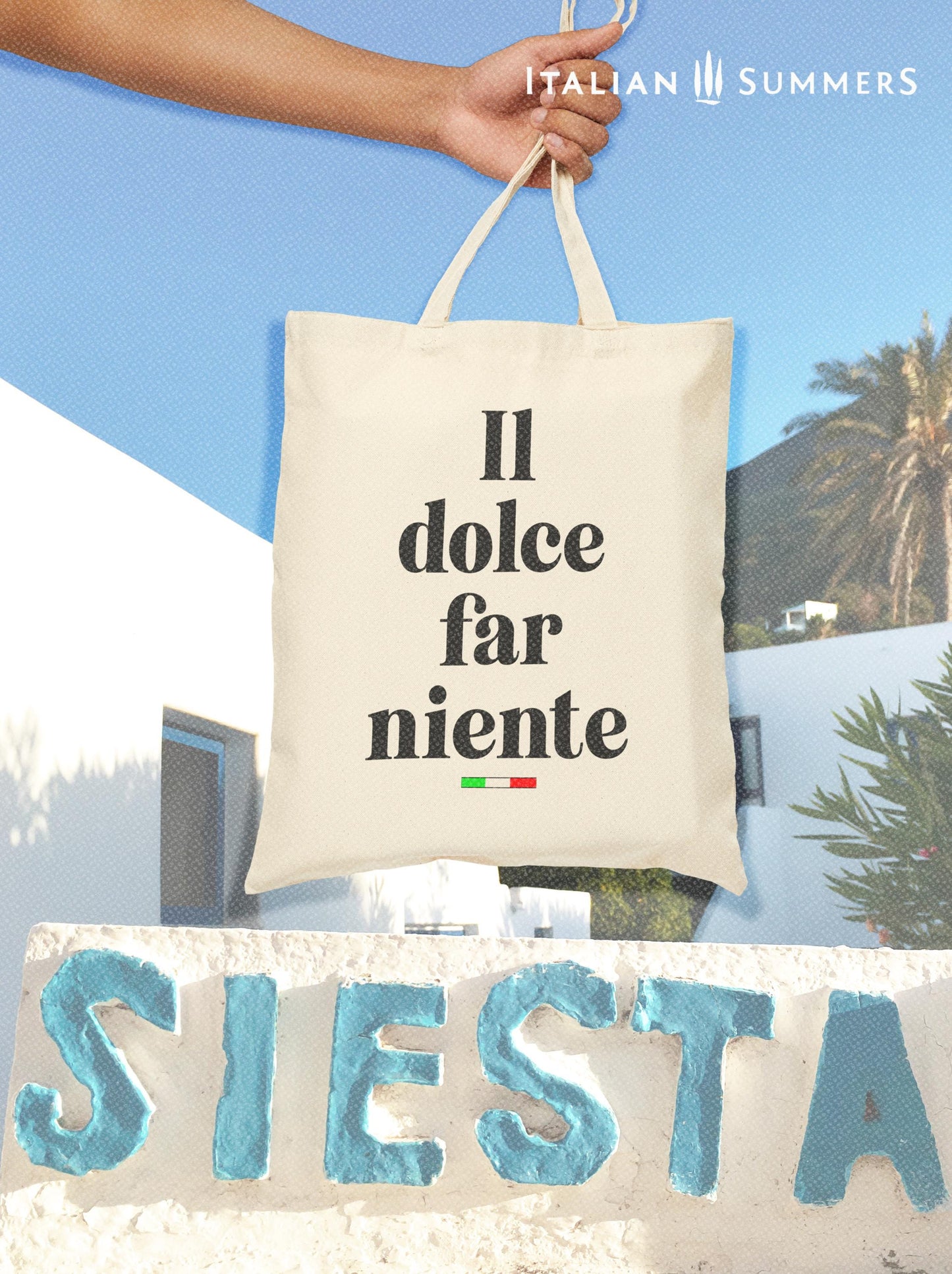 Italy Tote Bag - Il Dolce Far Niente, Travel tote, Italy quote, Italian cooking tote, Italian pride, Amalfi Coast bag, Positano (Copy)