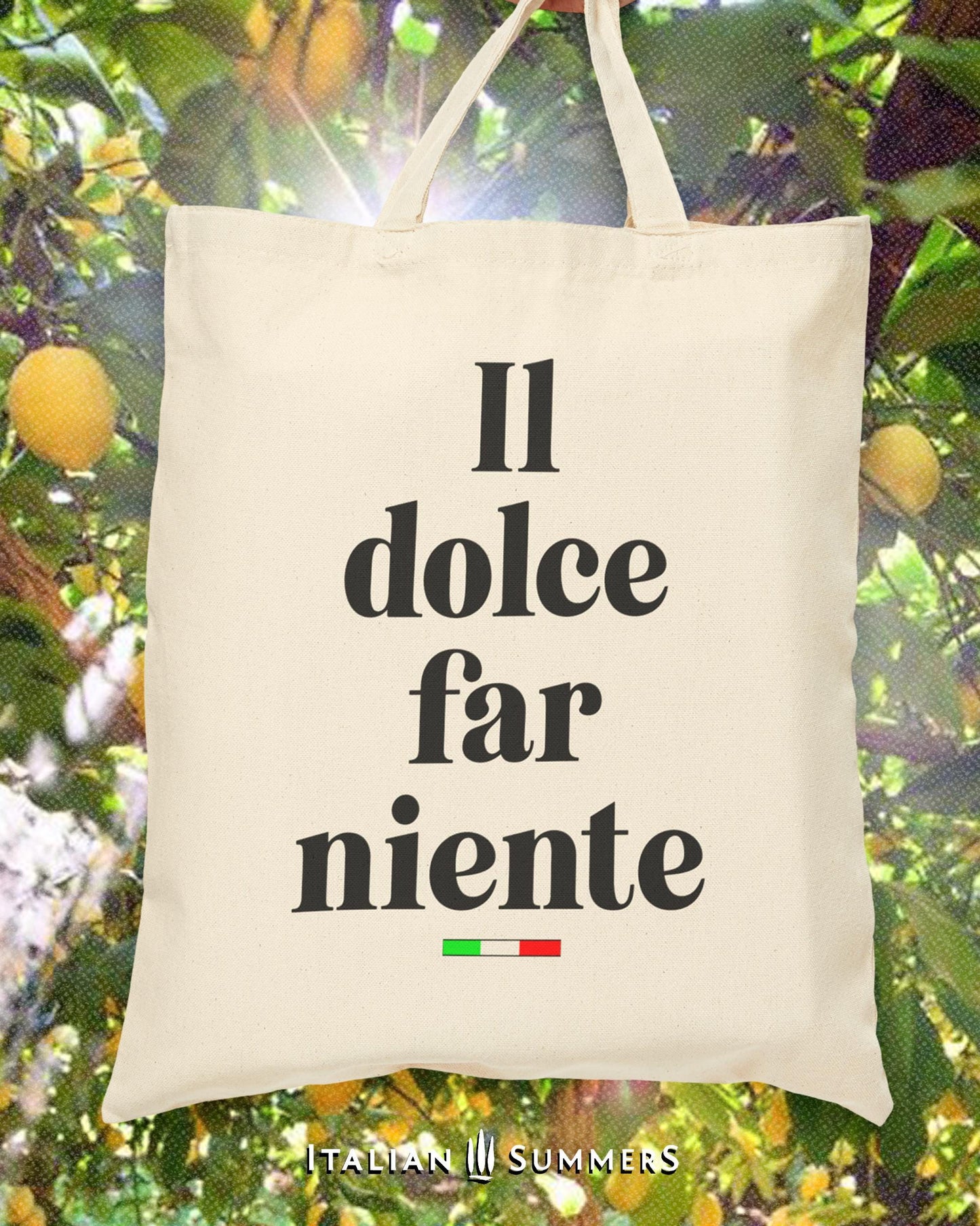 Italy Tote Bag - Il Dolce Far Niente, Travel tote, Italy quote, Italian cooking tote, Italian pride, Amalfi Coast bag, Positano (Copy)