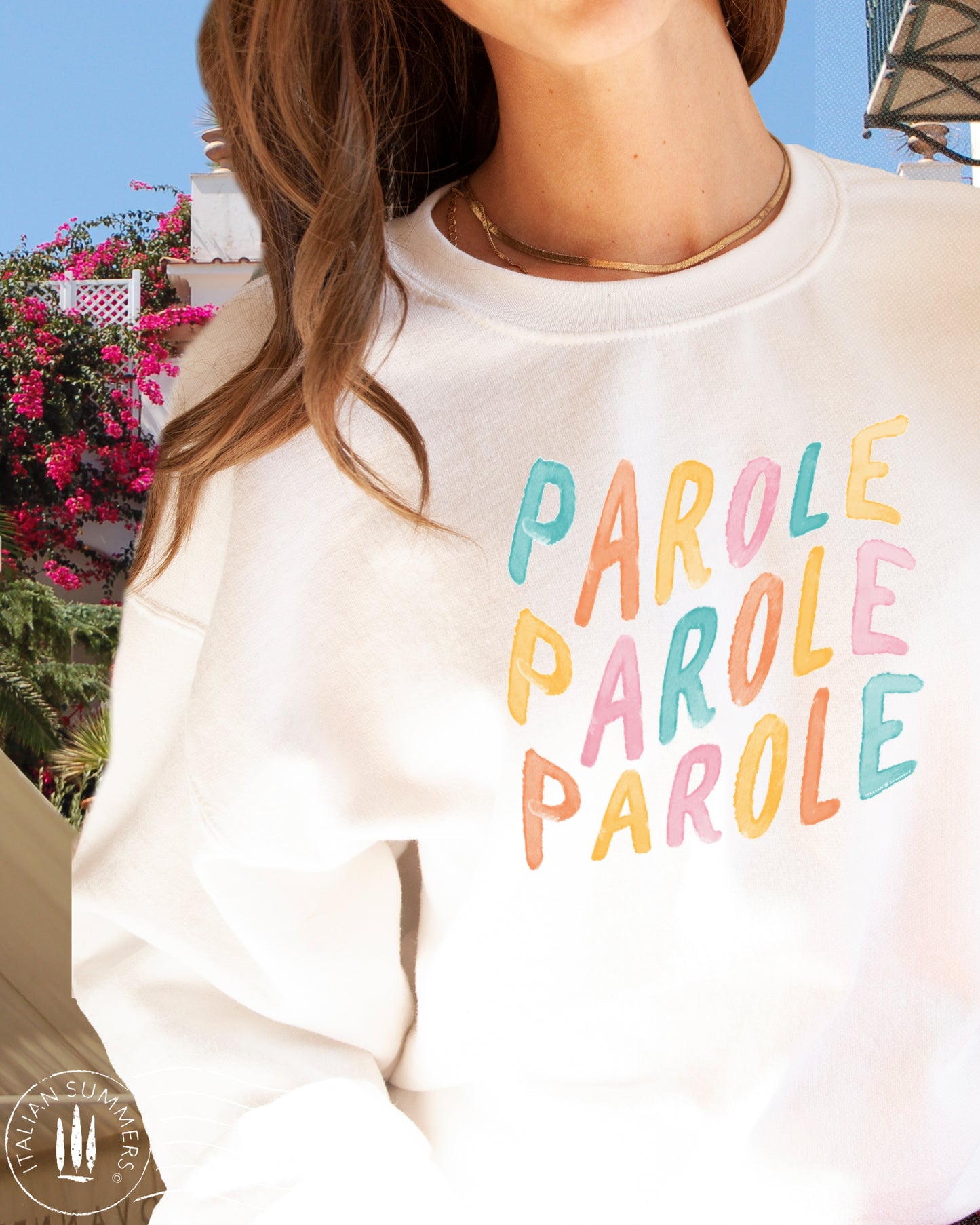 Sweatshirt PAROLE PAROLE PAROLE – 1970s Retro Italian Song