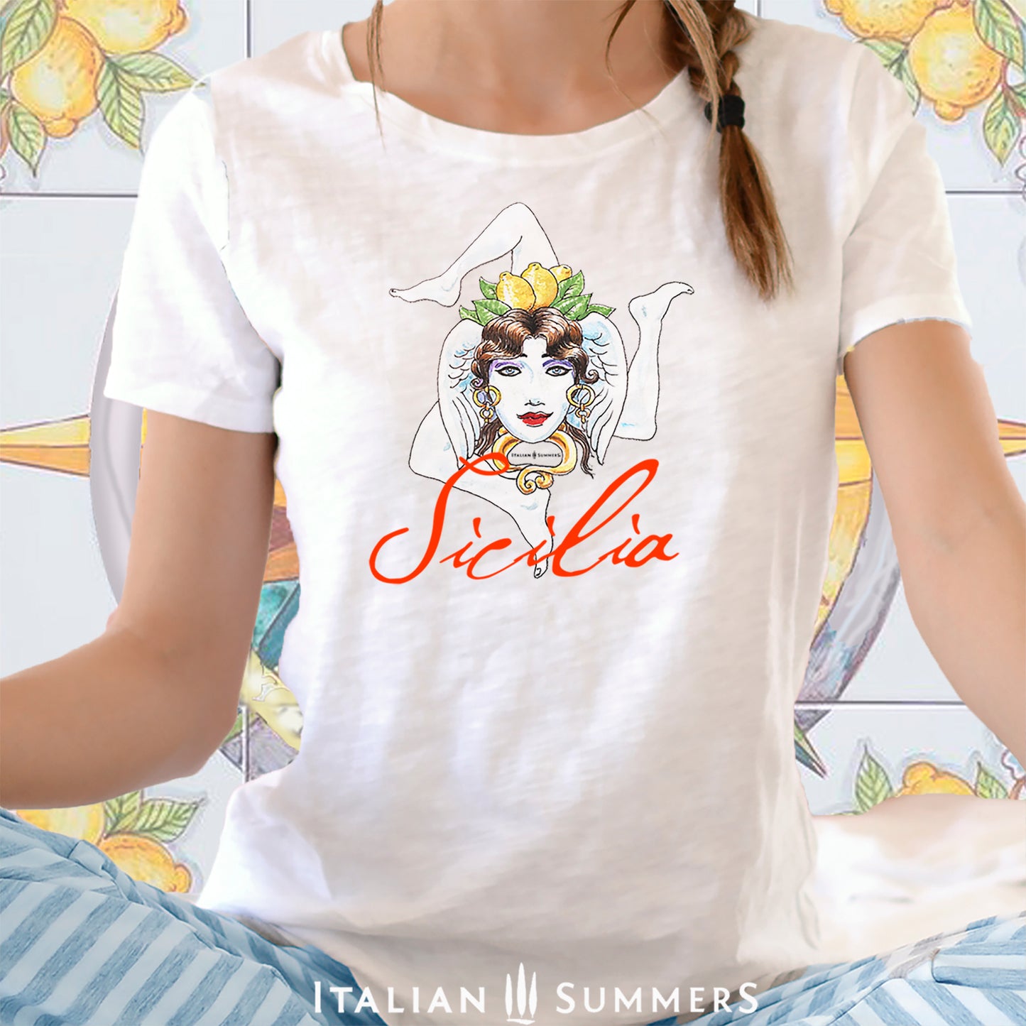 T Shirt TRINACRIA , the symbol of Sicily, Sicilian pride, Sicilia bedda.