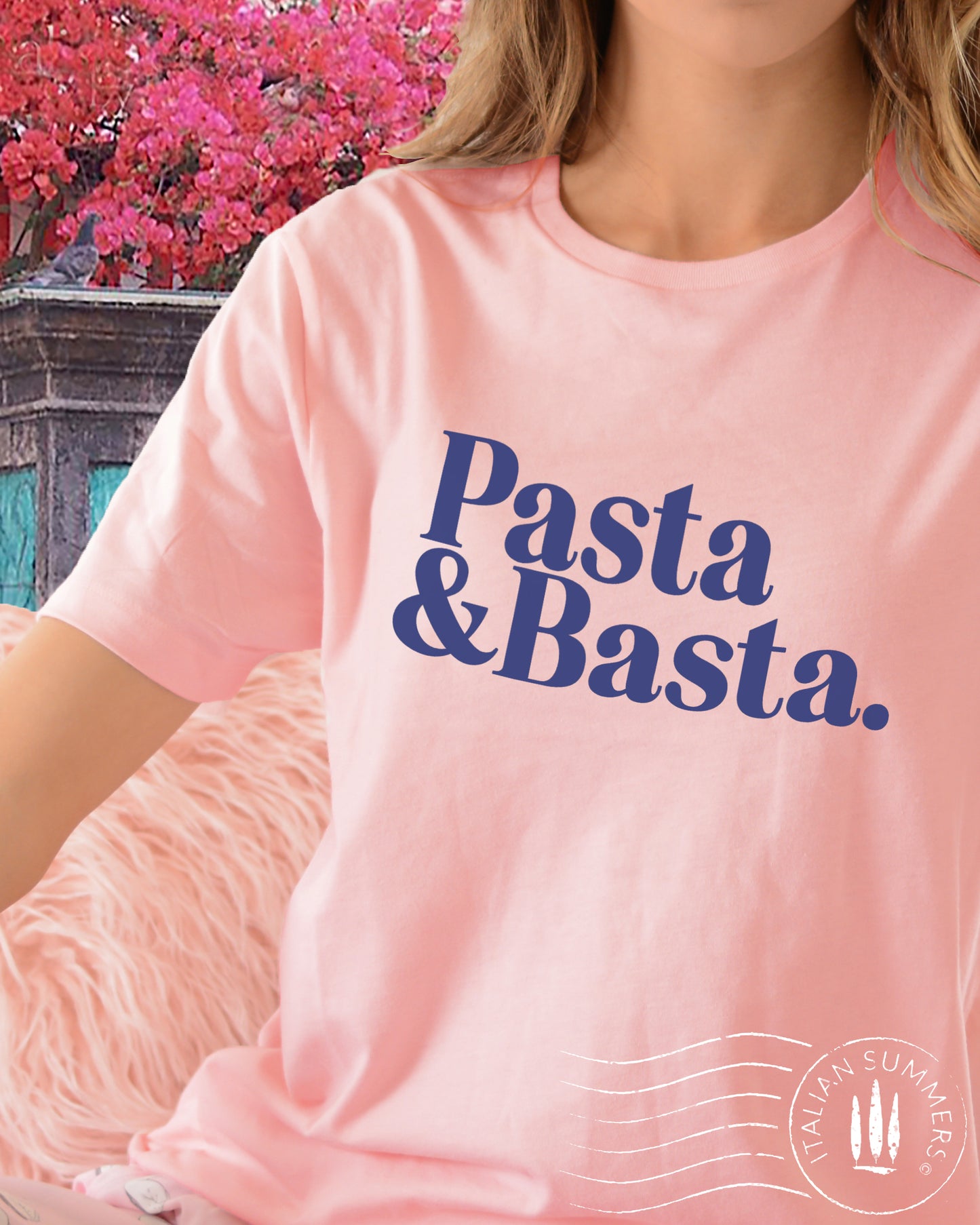 T Shirt PASTA e BASTA Italy inspired t-shirt by Italian Summers