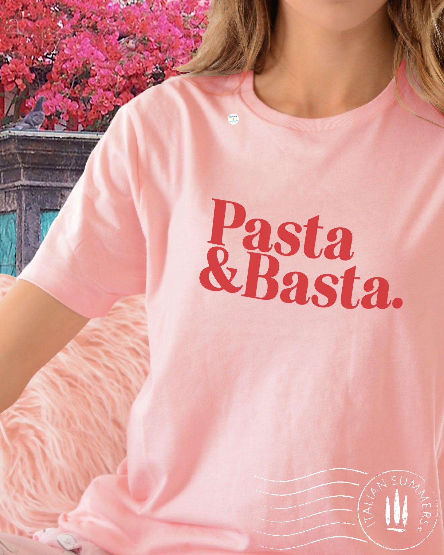 T Shirt PASTA e BASTA Italy inspired t-shirt by Italian Summers