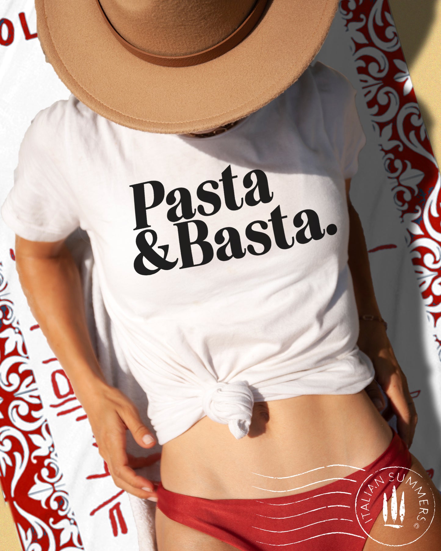 T Shirt PASTA e BASTA Italy inspired t-shirt by Italian Summers