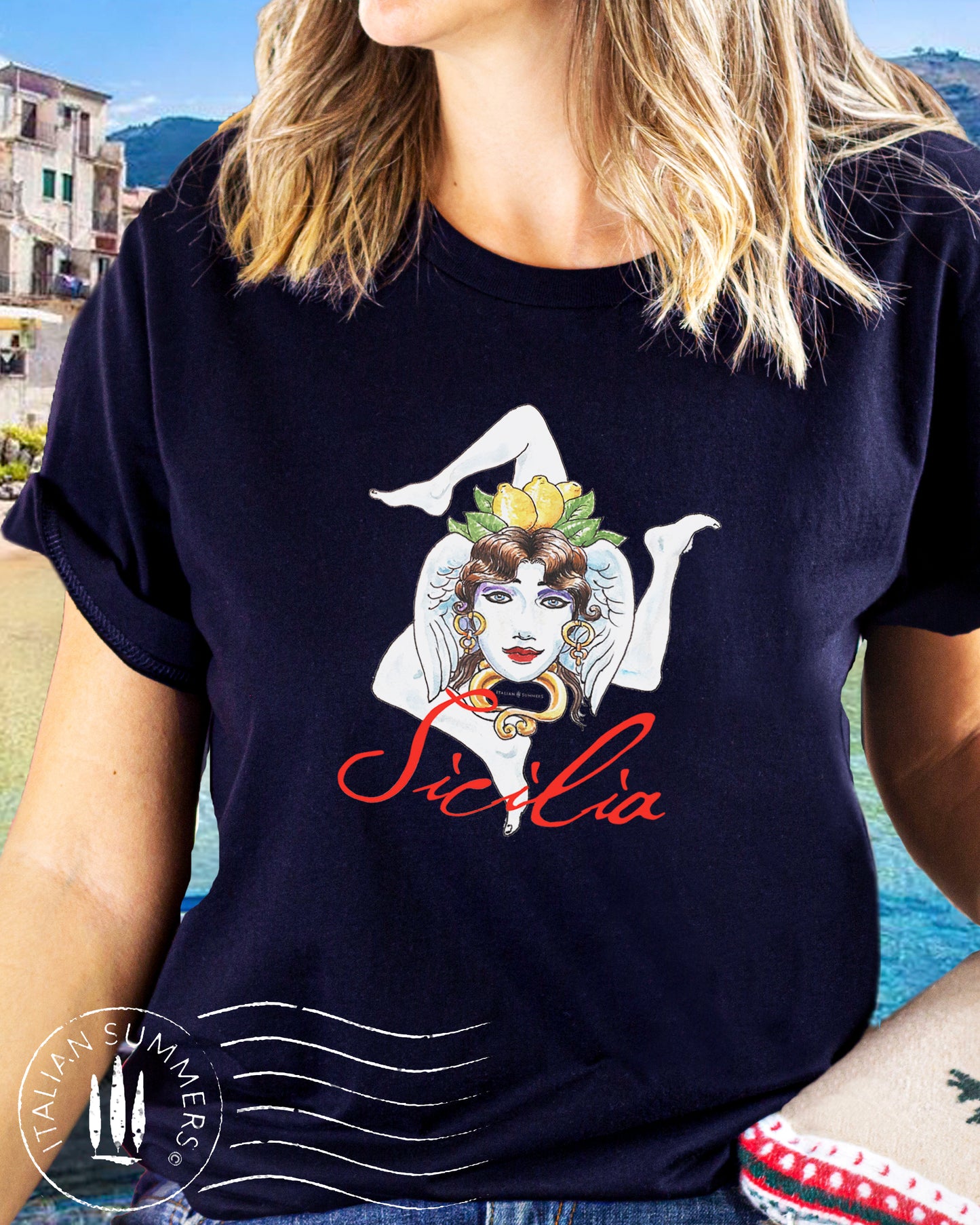 T Shirt TRINACRIA , the symbol of Sicily, Sicilian pride, Sicilia bedda.