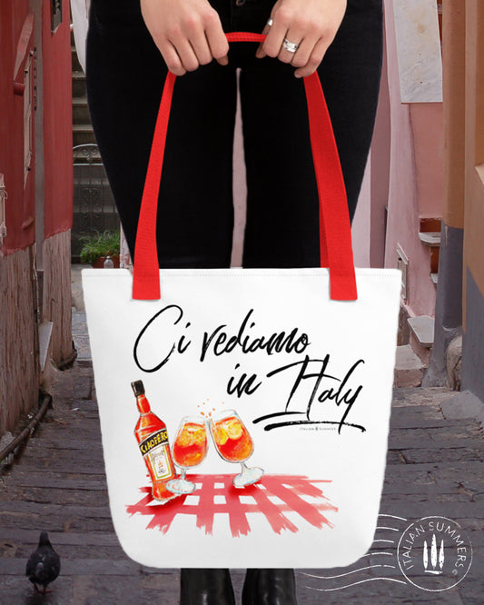 See you in Italy beach tote | Italy beach bag, Italy traveller, Italy bag, Aperol bag, Italian Spritz bag, Aperol bag, Italian Aperitivo