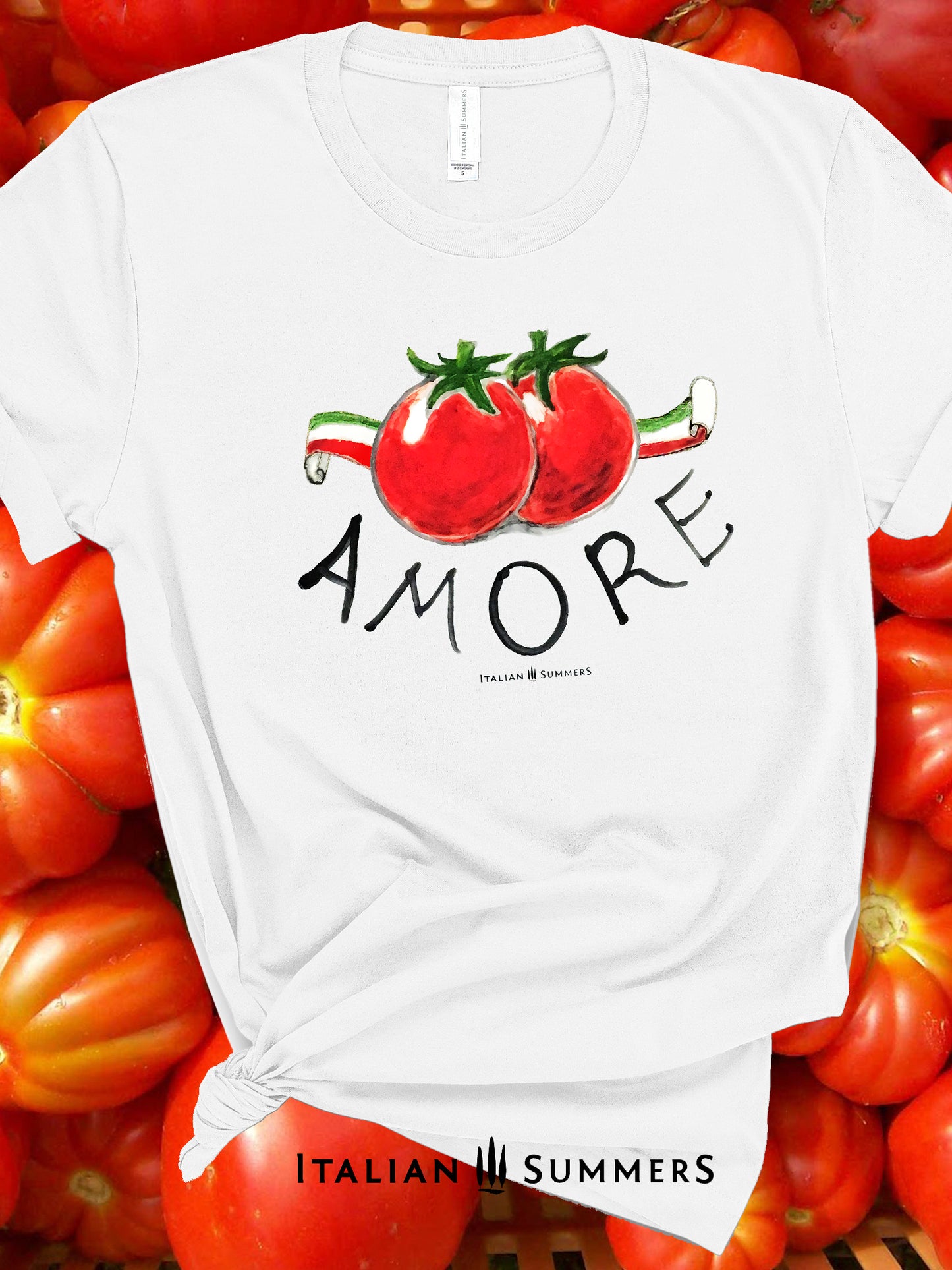 T-Shirt AMORE & POMODORI – Love in the Kitchen, the Italian Way