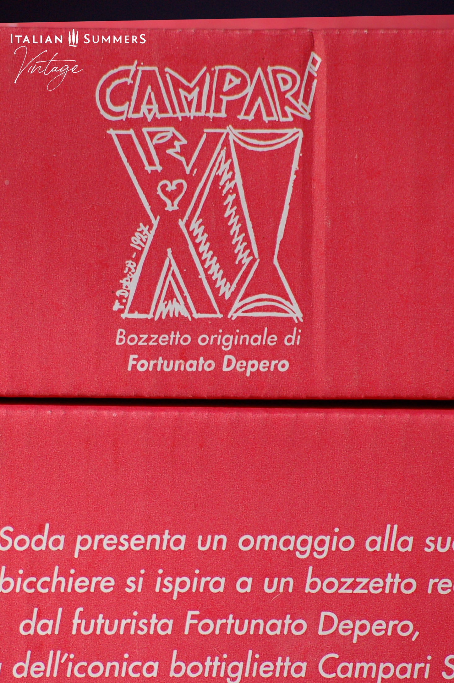 Vintage Campari glasses from the sixties with original box