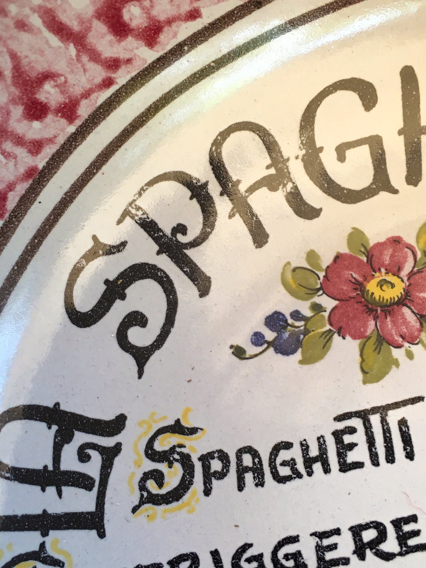Set of 2 vintage ceramic bowls - plates with Italian recipe