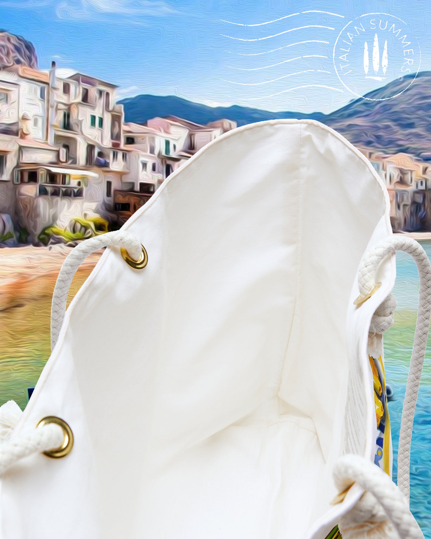 XL Beach Bag (SICILY)-THERAPY-Tiles by Italian Summers