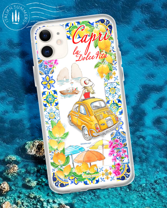 iPhone Case CAPRI la DOLCE VITA, Capri Island, Italian tiles, Isola dell' Amore