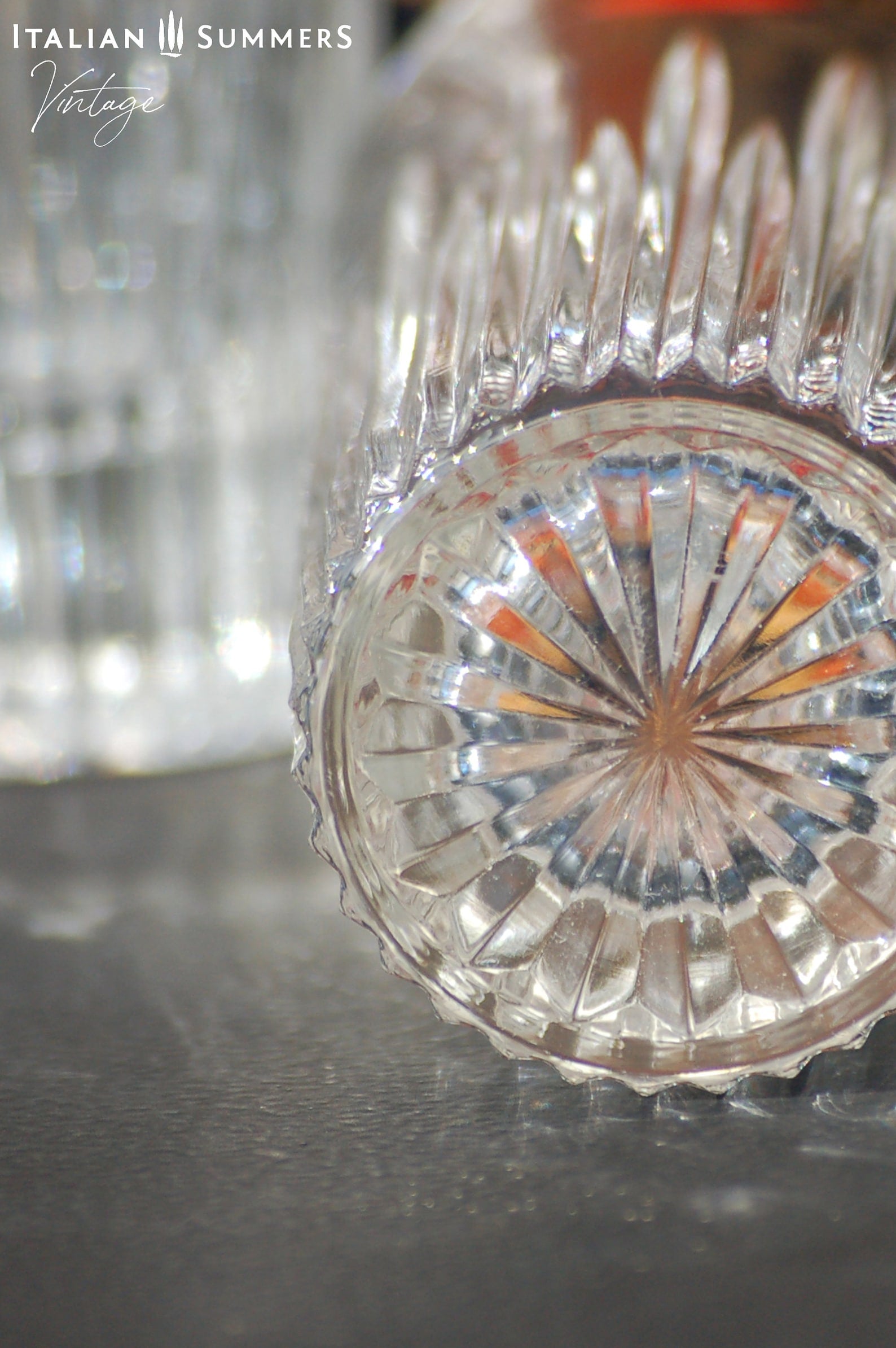 Vintage  1960s Martini glasses set of six, Italy barware, Italian glassware, Dolce Vita cocktail glasses with serving carafe