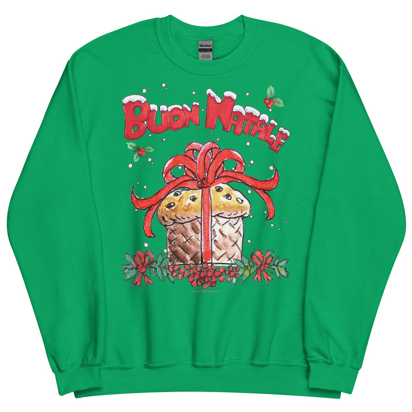 Italian Christmas gift sweatshirt – Panettone holiday sweater with Buon Natale design