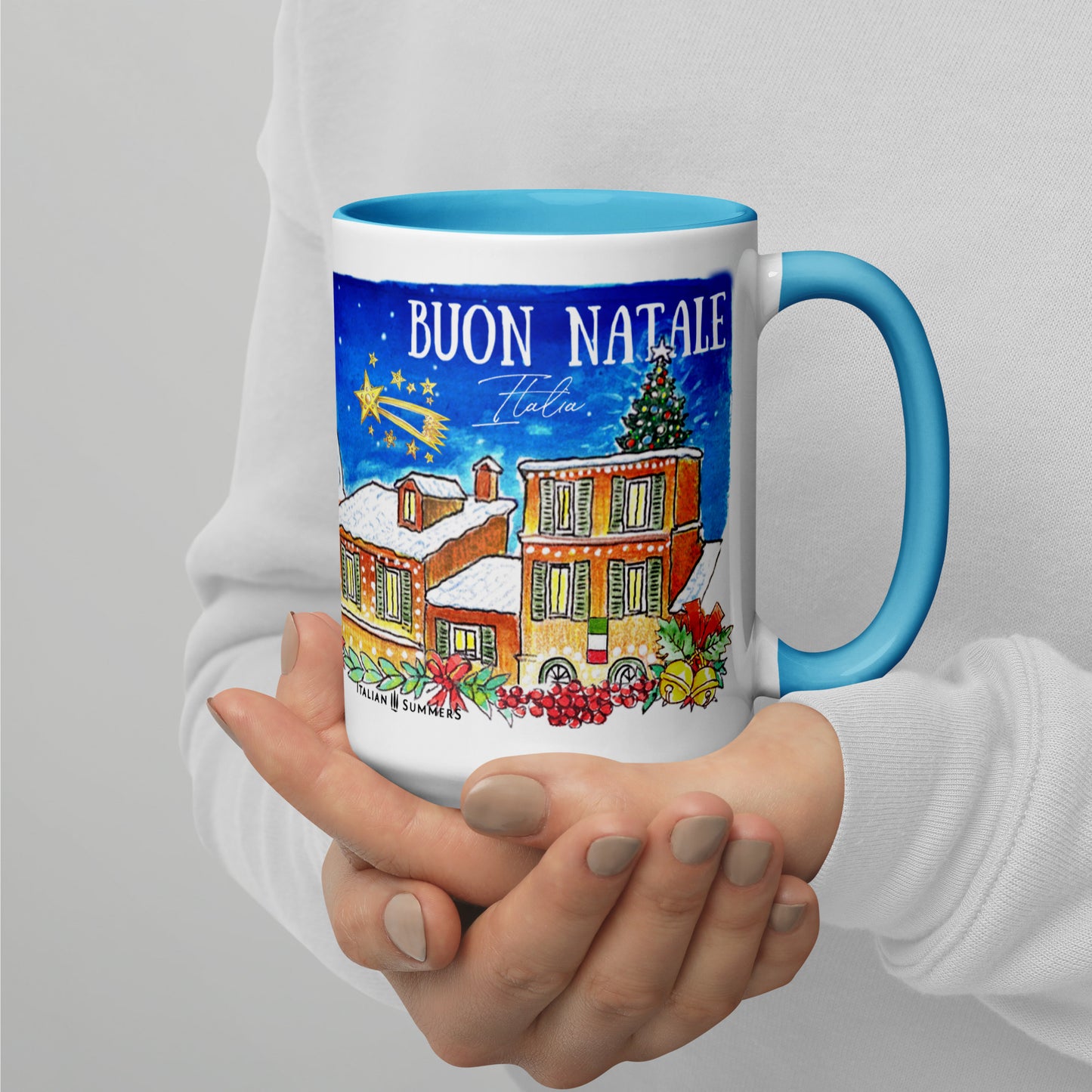 Starry night Italy Christmas mug gift for holiday season