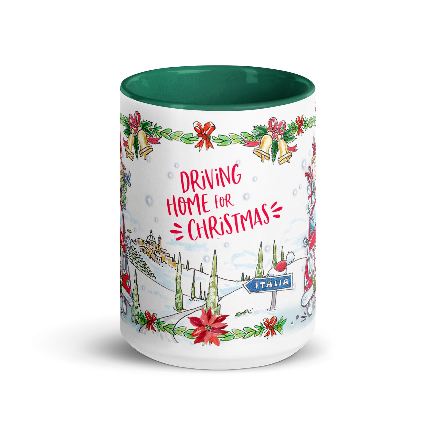 Italy Christmas mug Driving home for Christmas by Italian Summers