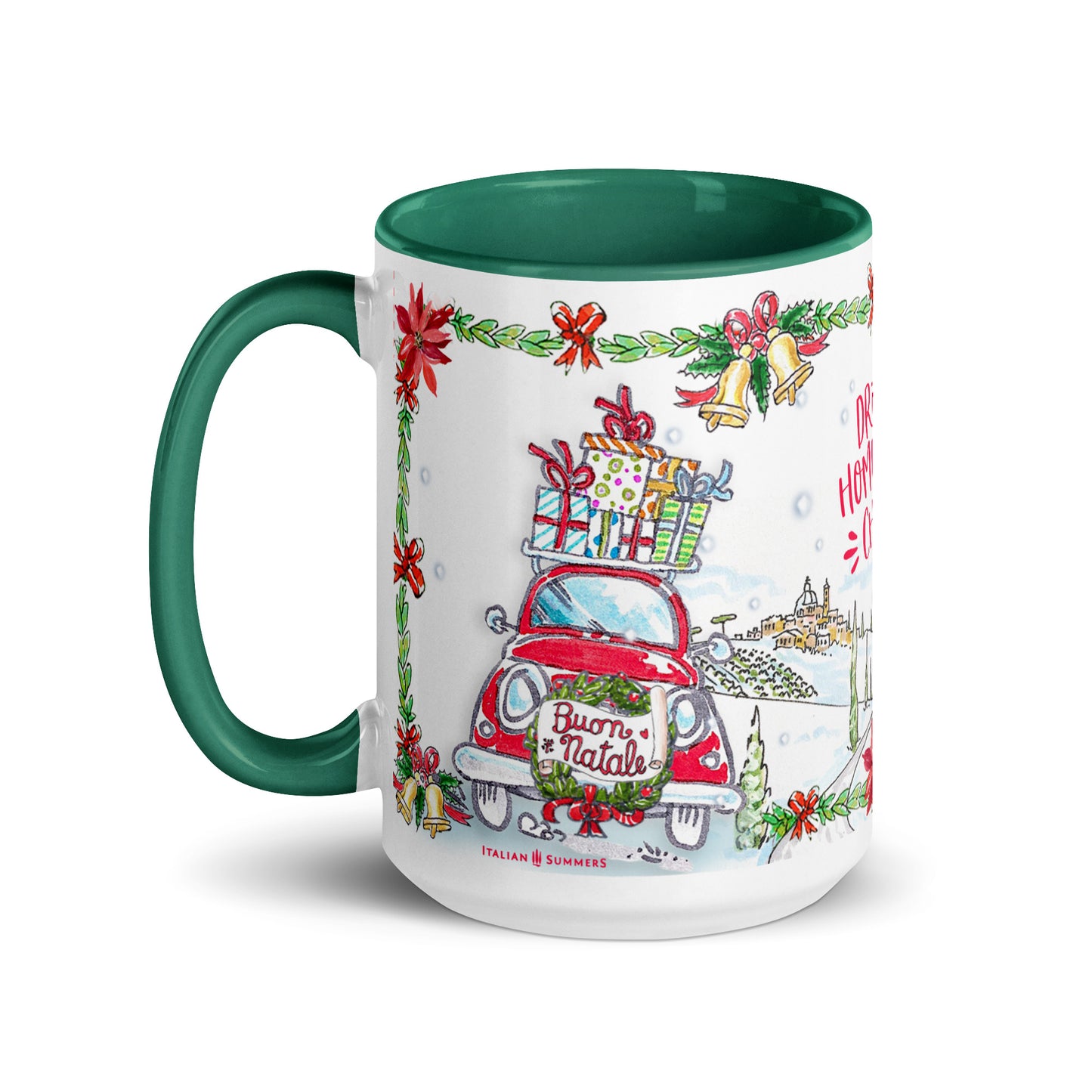 Italy Christmas mug Driving home for Christmas by Italian Summers