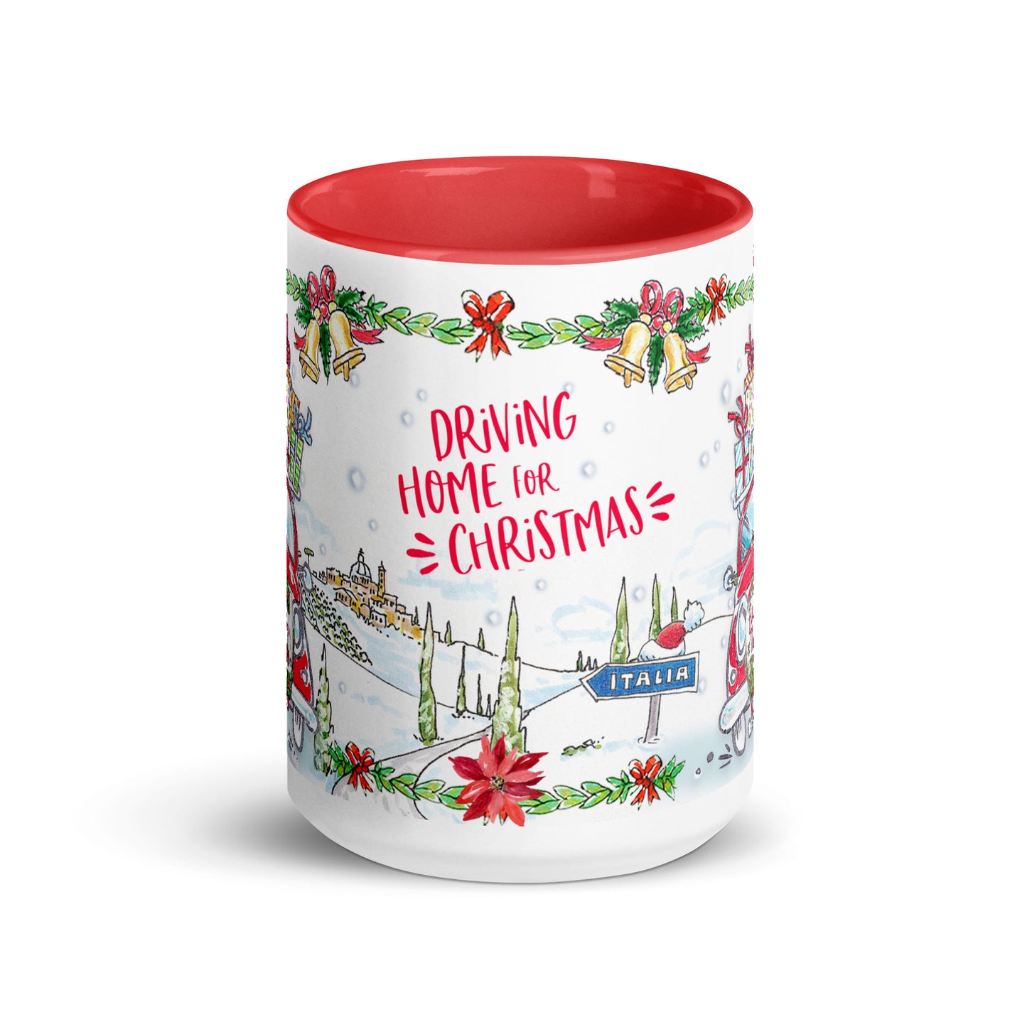 Italy Christmas mug Driving home for Christmas by Italian Summers