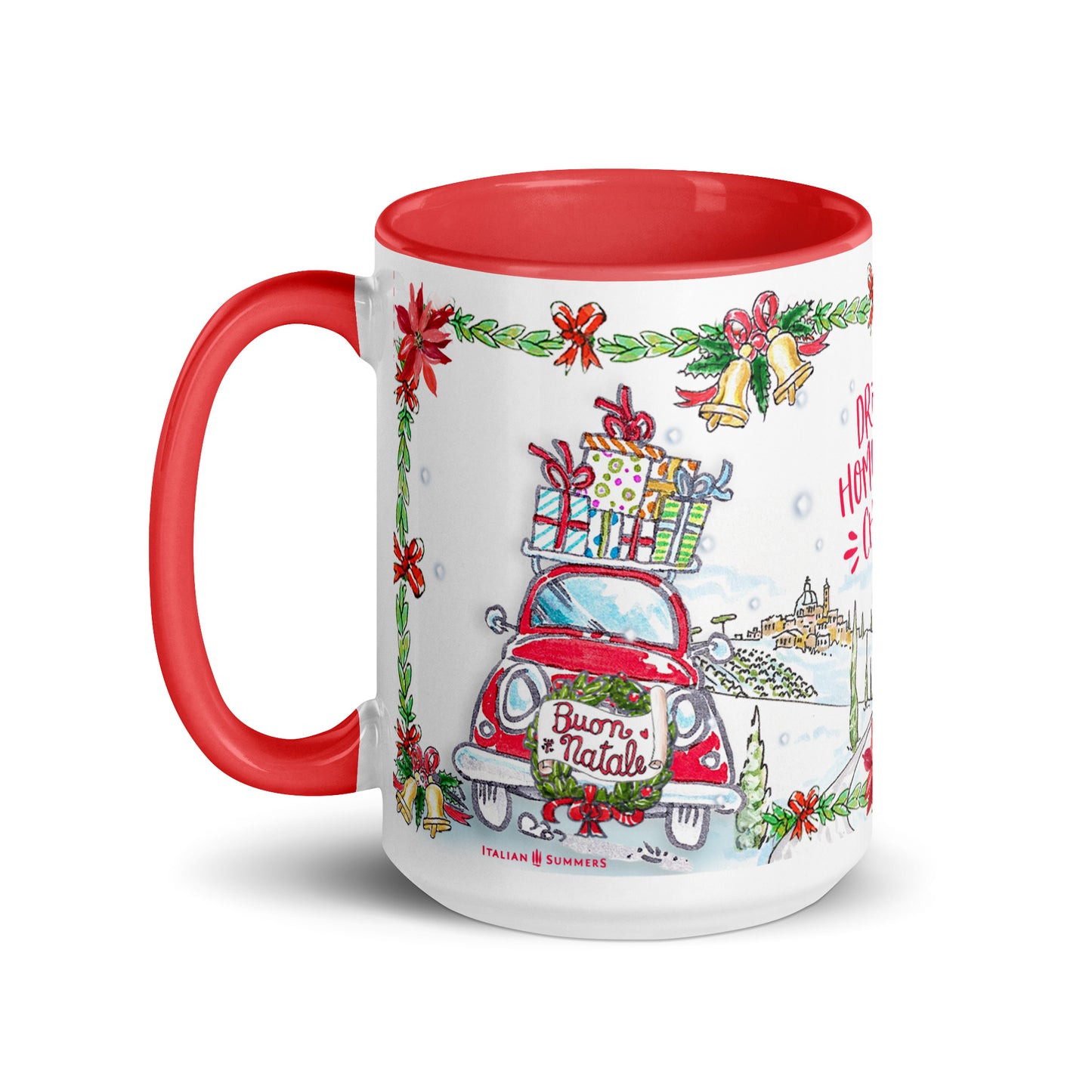 Italy Christmas mug Driving home for Christmas by Italian Summers