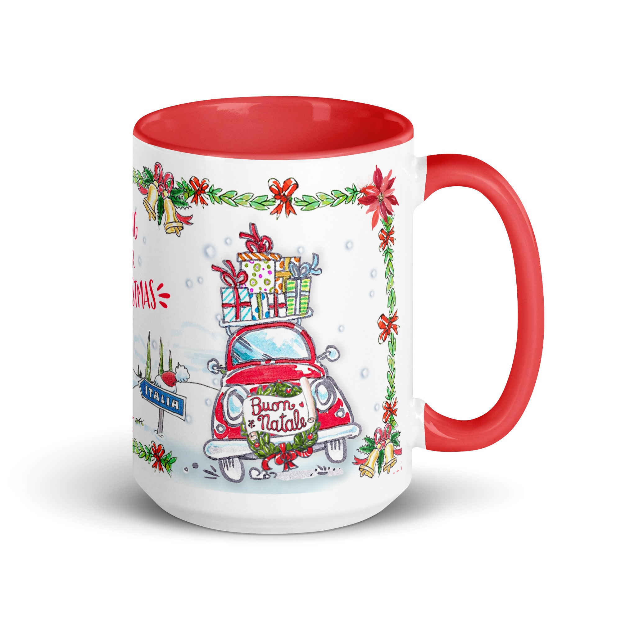 Italian Christmas mug I just want to go to Italy, Italy Xmas mug, Ital –  Italian Summers