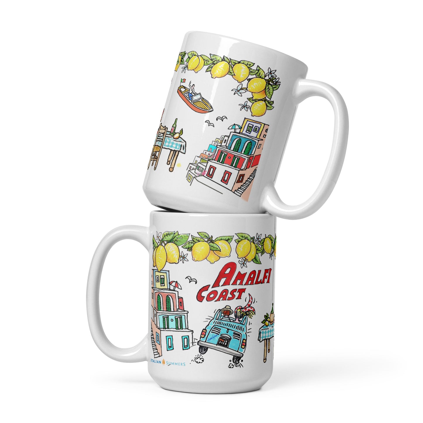 Mug Amalfi Coast | Amalfi Coast mug, Italy mug, Amalfi Coast, Italy gift, Italy Souvenir, Italian wedding gift, Positano beach, Italy