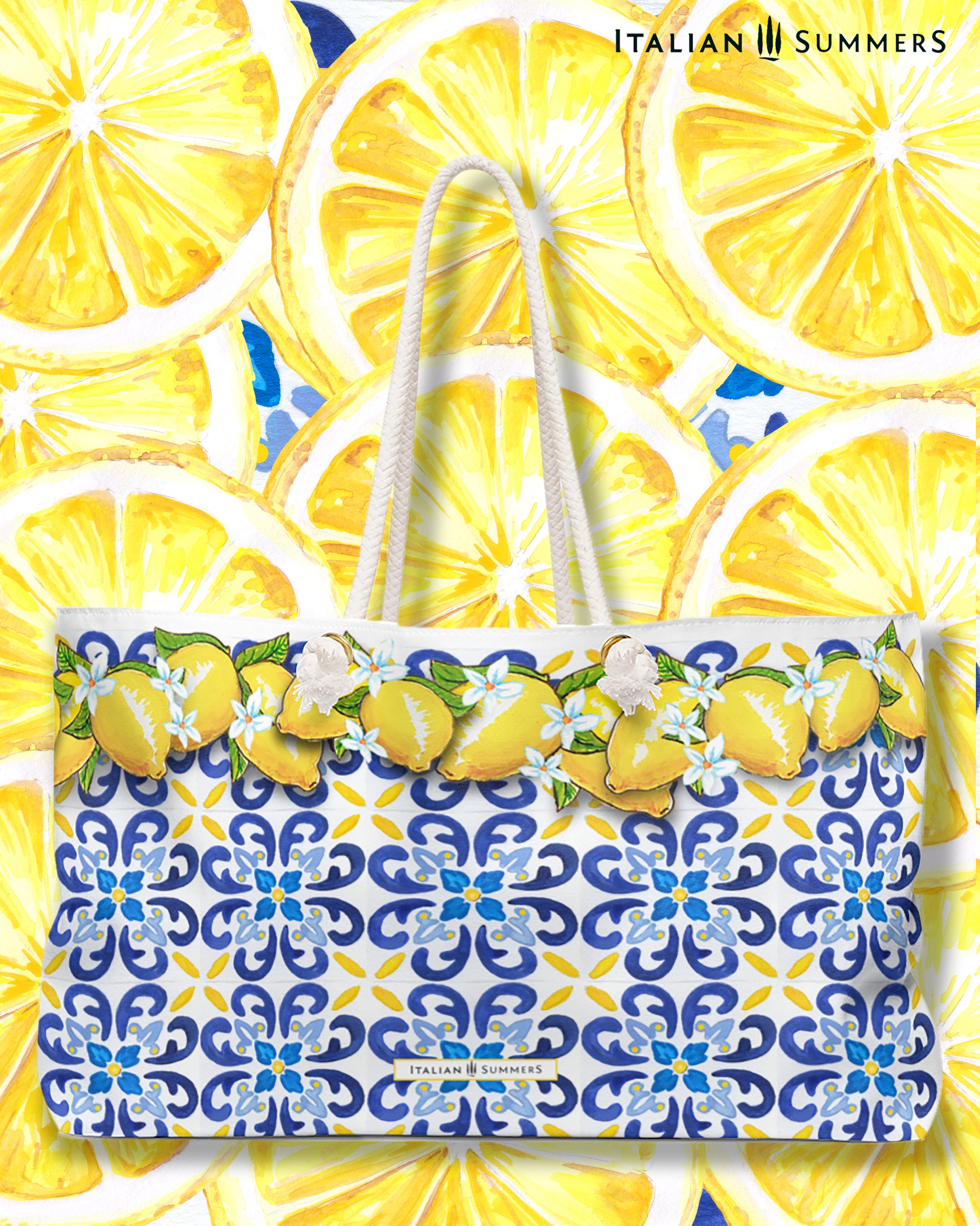 XL Beach Bag I don't need therapy, I just need to go to Italy | tiles | by  Italian Summers