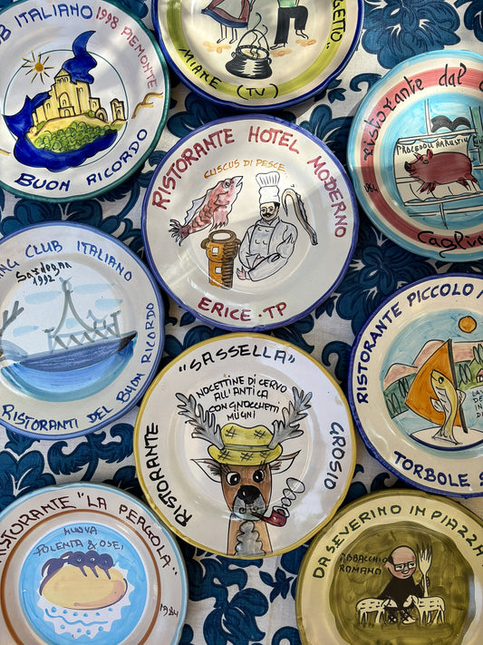 Vintage Italian Restaurant Plates – Authentic Buon Ricordo Ceramics from Vietri sul Mare NEW IN 03-07-25 nr 1