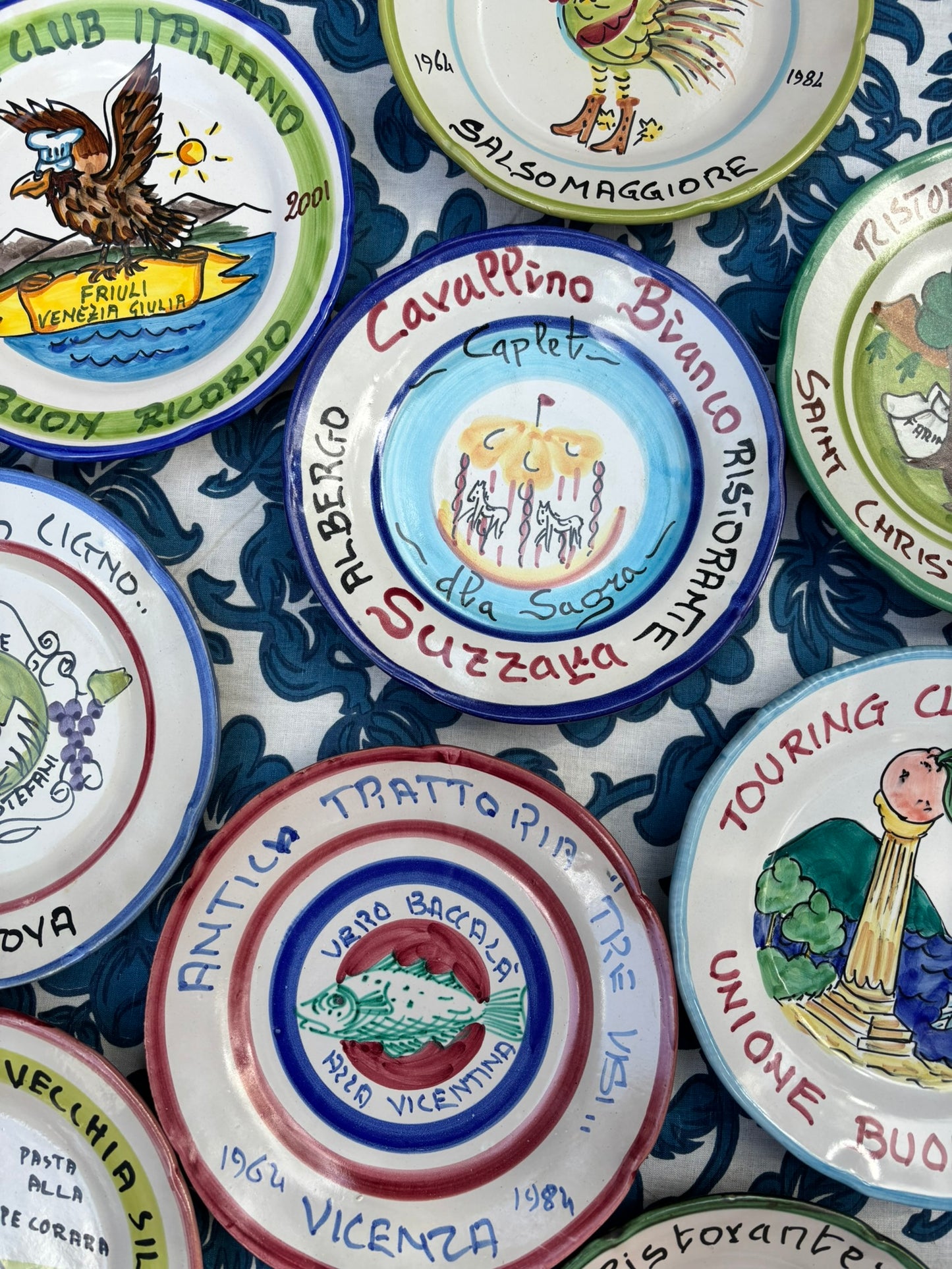 Vintage Italian Restaurant Plates – Authentic Buon Ricordo Ceramics from Vietri sul Mare