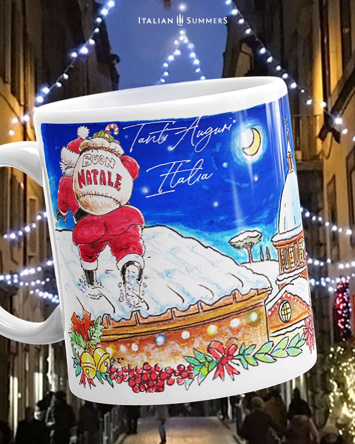 Italy Christmas Mug STARRY NIGHT In Italy by Italian Summers