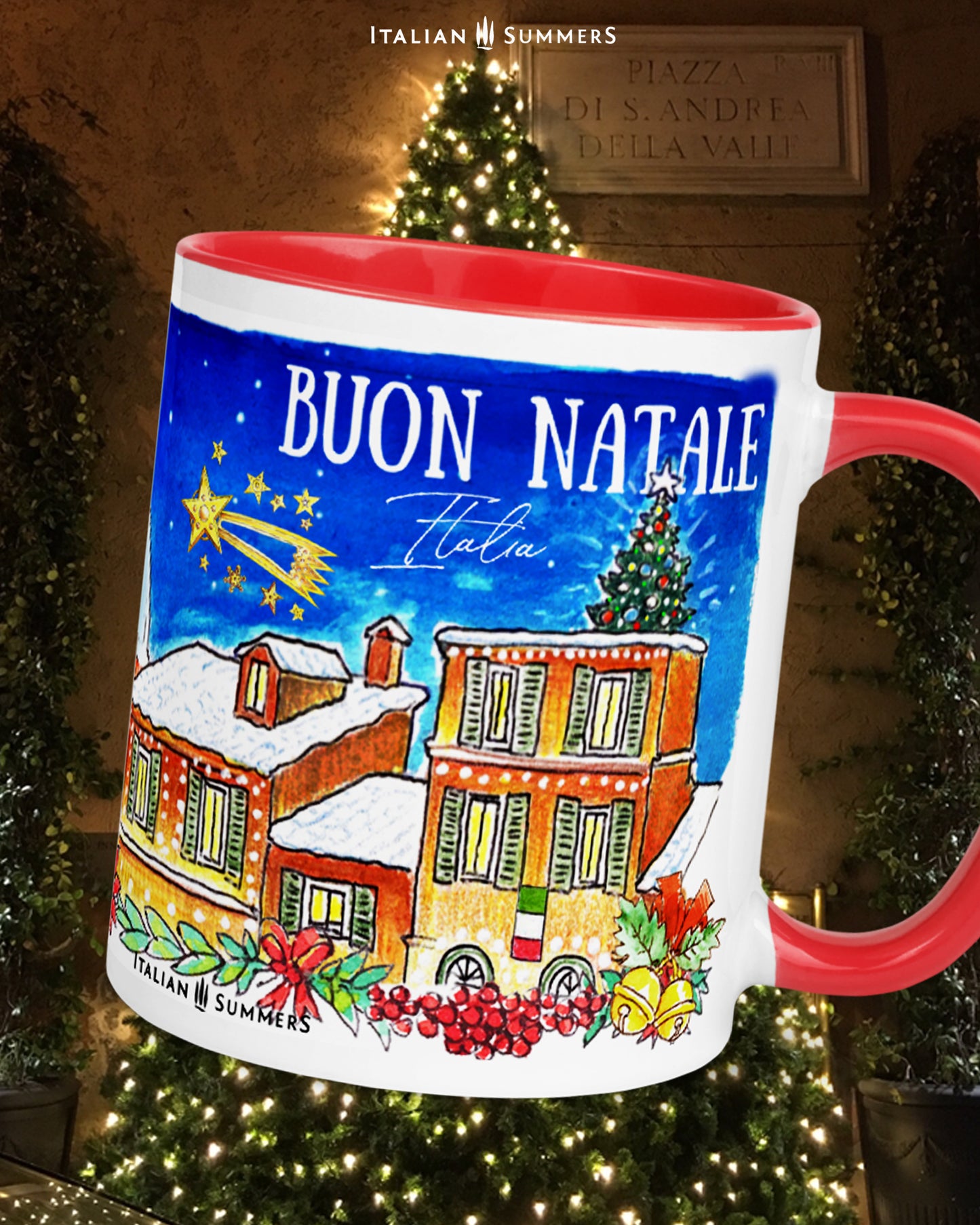 Italy Christmas Mug STARRY NIGHT In Italy by Italian Summers