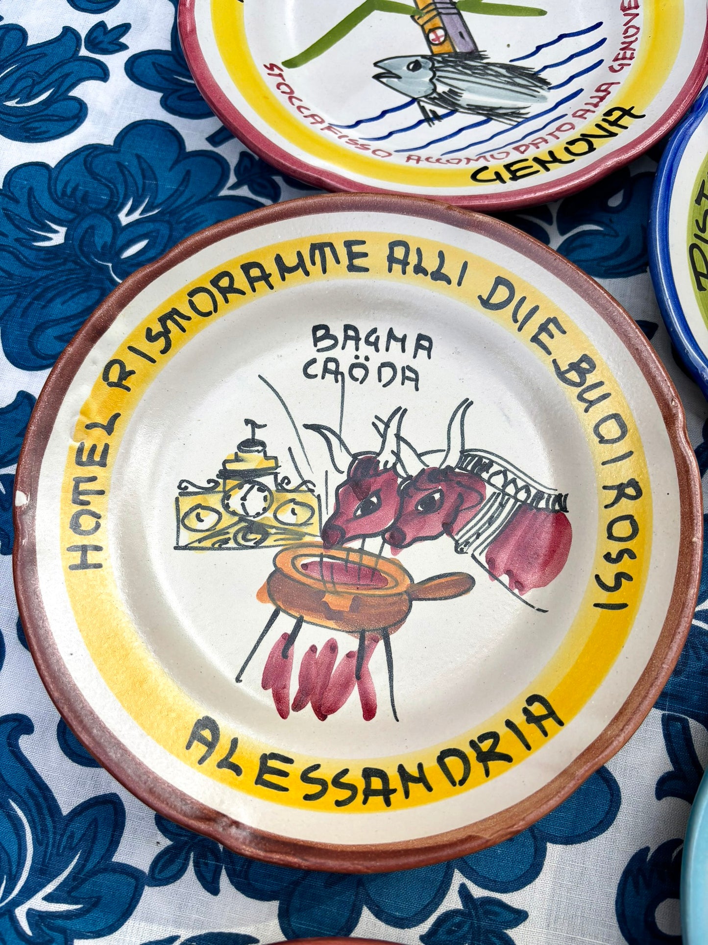 Vintage Italian Restaurant Plates – Authentic Buon Ricordo Ceramics from Vietri sul Mare