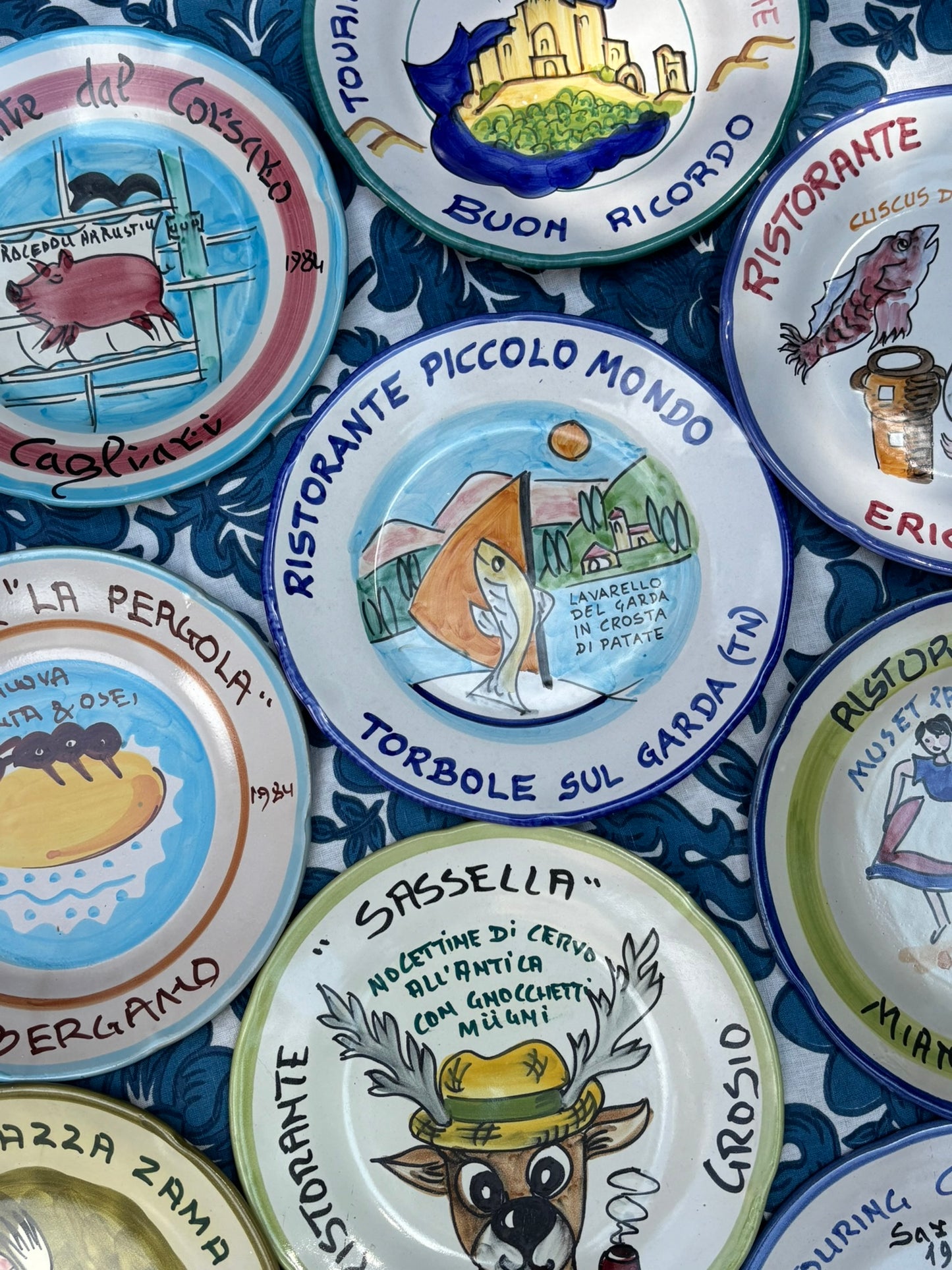 Vintage Italian Restaurant Plates – Authentic Buon Ricordo Ceramics from Vietri sul Mare NEW IN 03-07-25 nr 1