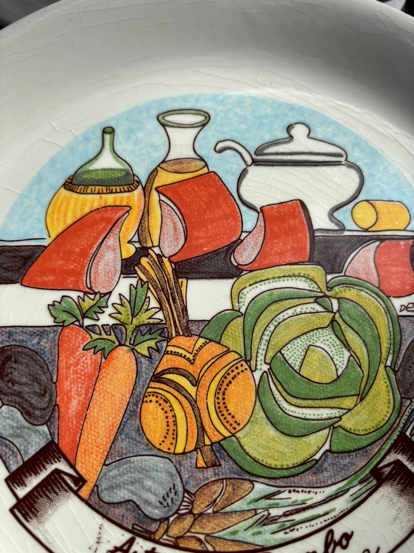 Vintage Autogrill Plate by De Simone - Brembo Spezzatino all'Ortolano