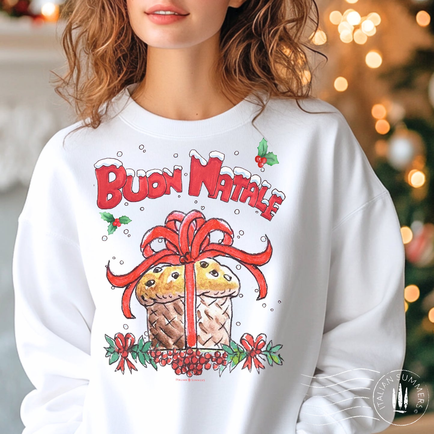 Italy Christmas sweatshirt Buon Natale Panettone by Italian Summers